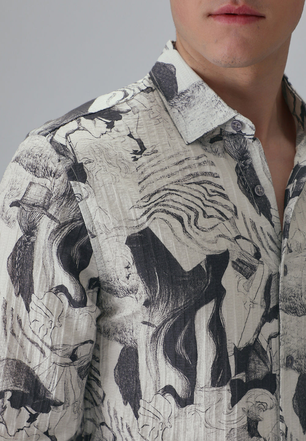 Ocean Drift White Printed Shirt