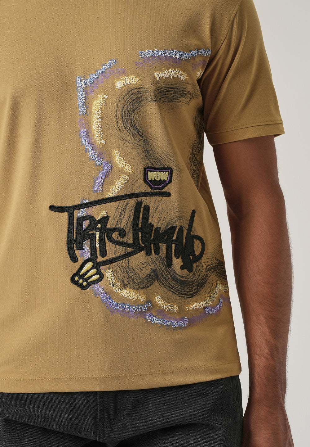 Ochre Print Slim Fit T-Shirt