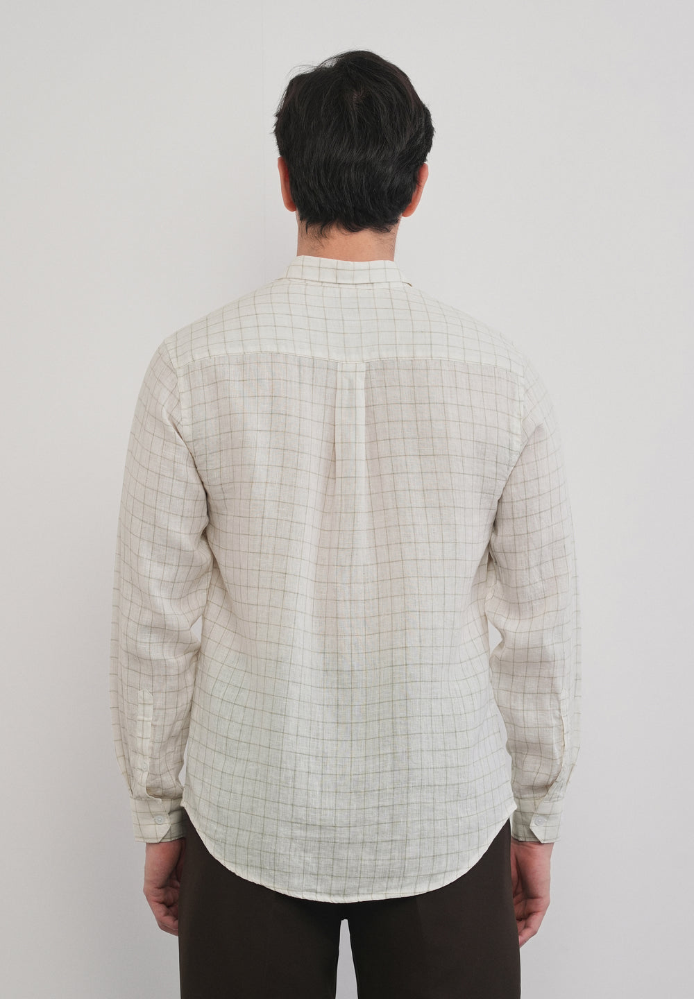 Off-White 100% Pure Linen Check Shirt