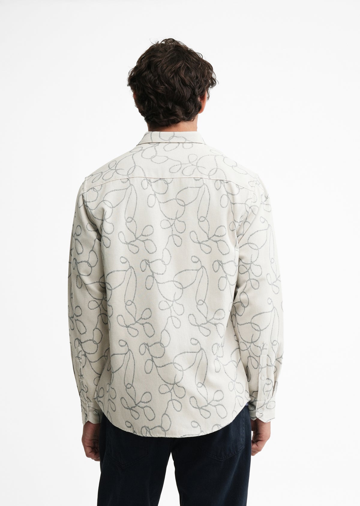 Off-White Abstract Jacquard Shirt