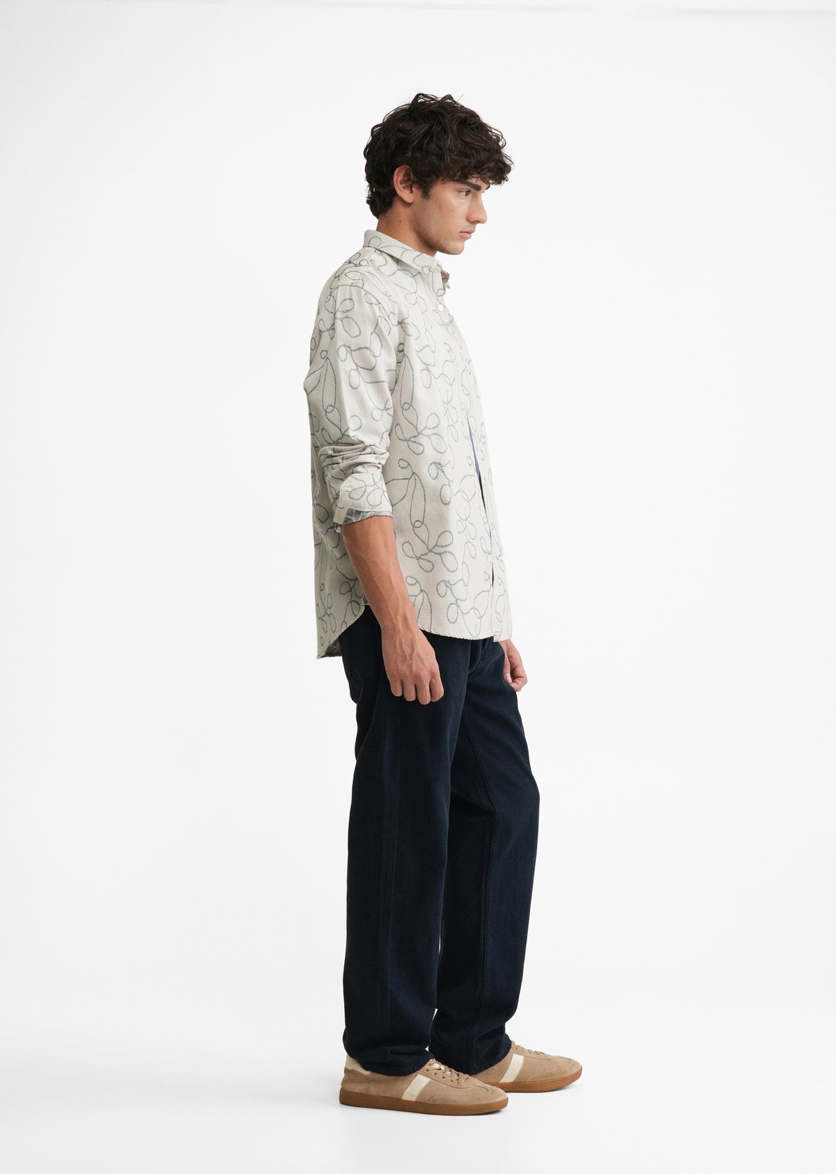 Off-White Abstract Jacquard Shirt