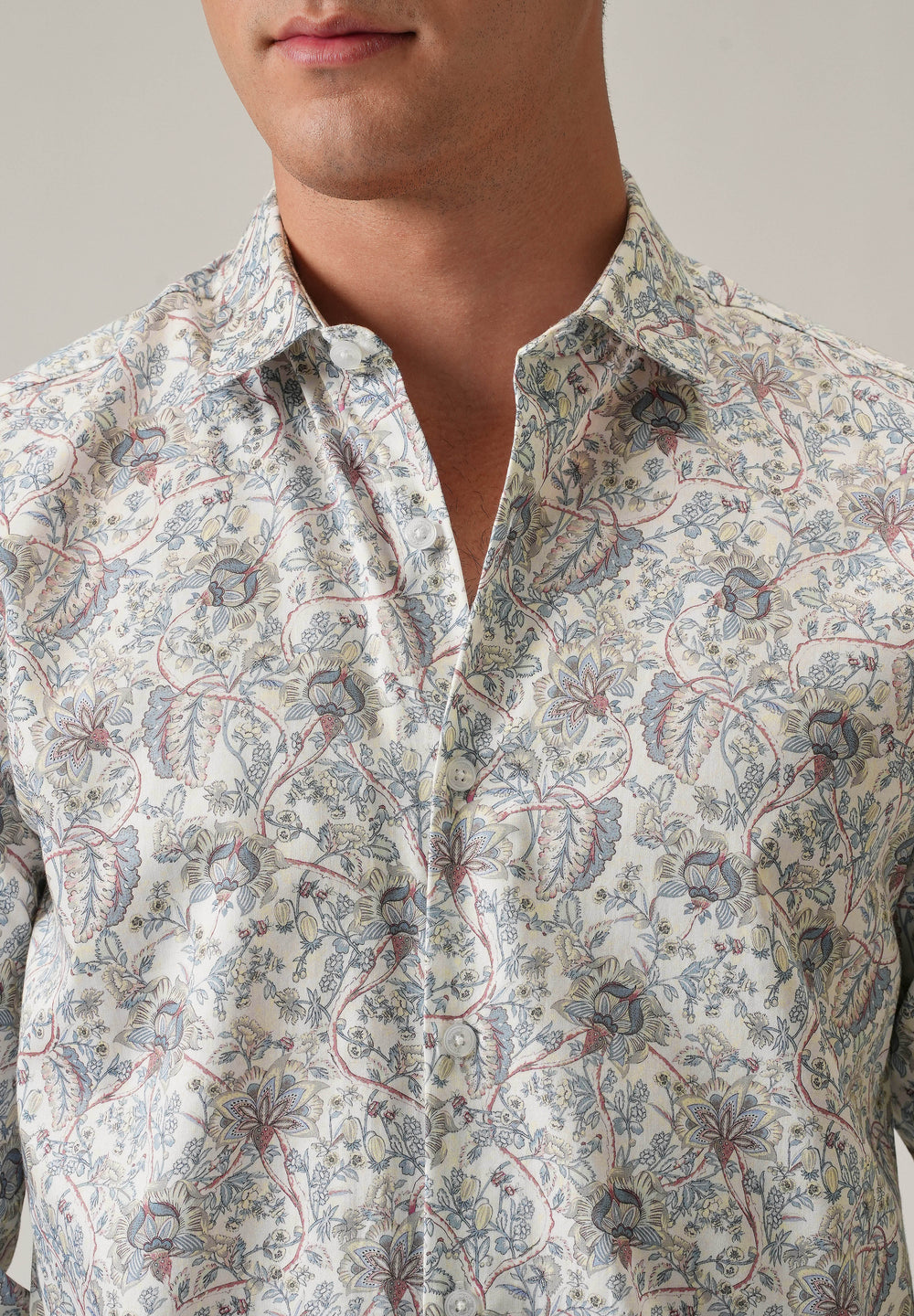 Off-White Ditsy Floral Print Shirt