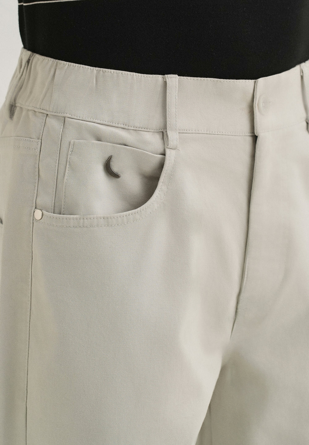 Off-White Semi-Elasticated Cotton Trouser