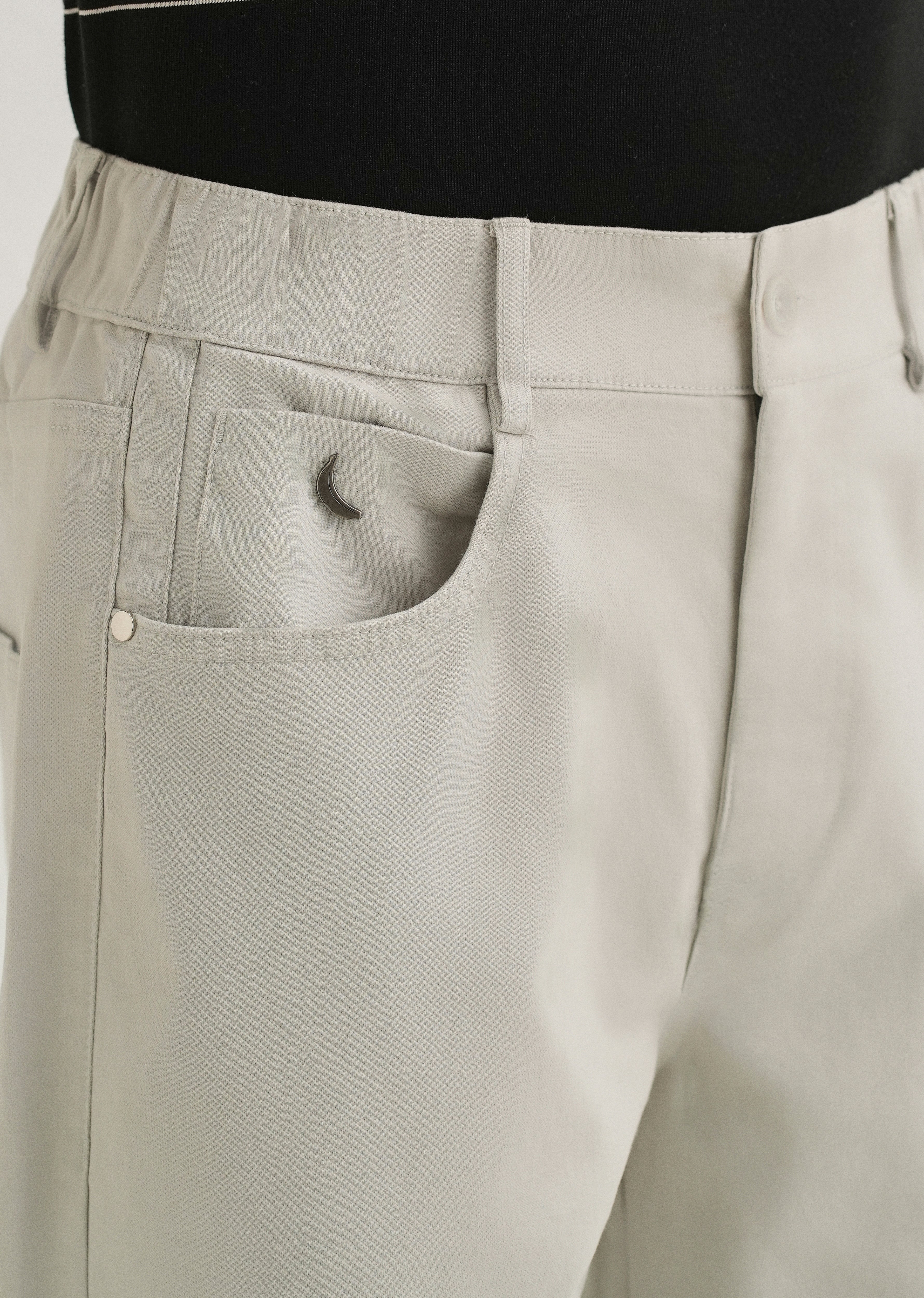 Off-White Semi-Elasticated Cotton Trouser