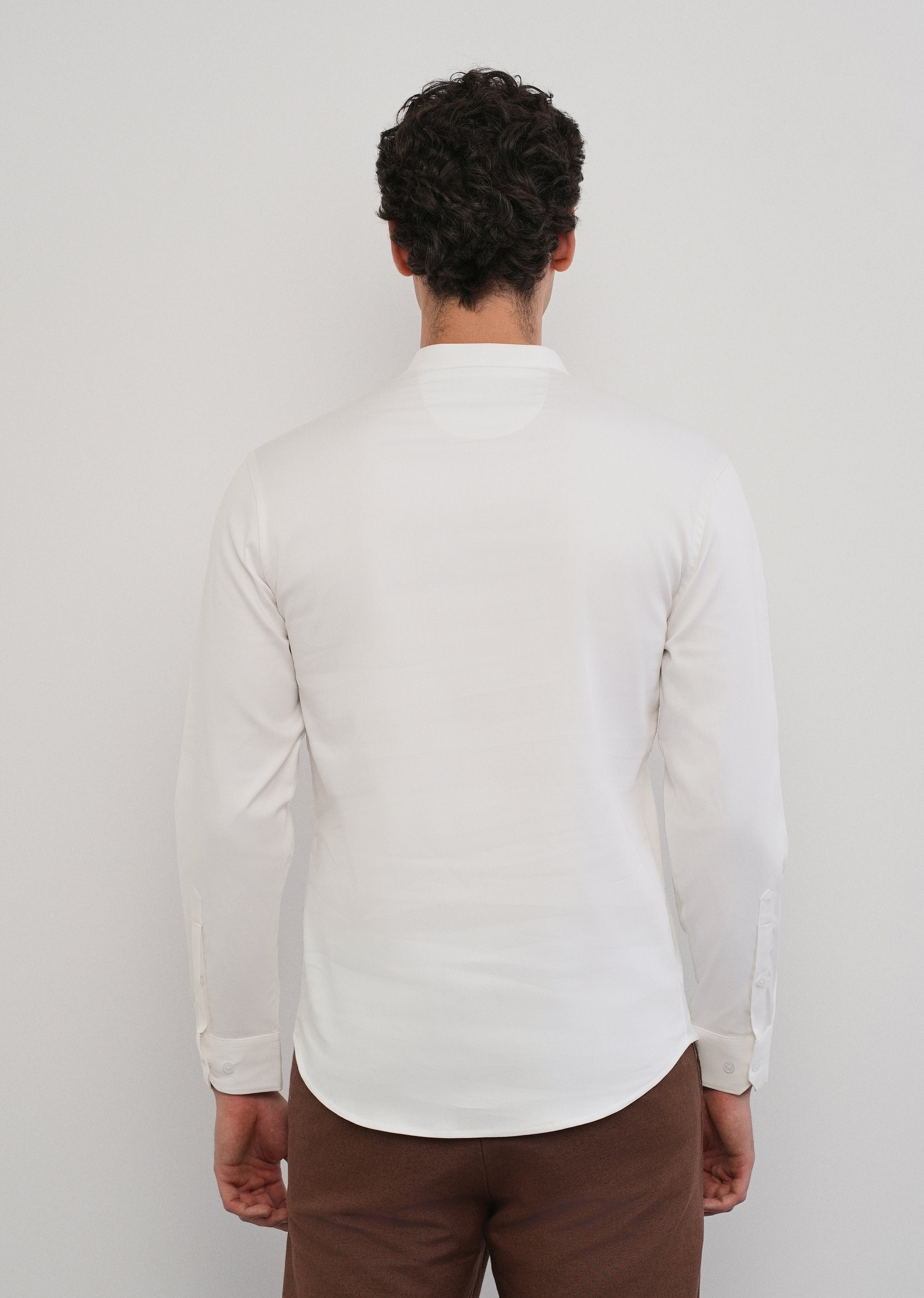 Off-White Floral Embroidered Short Kurta