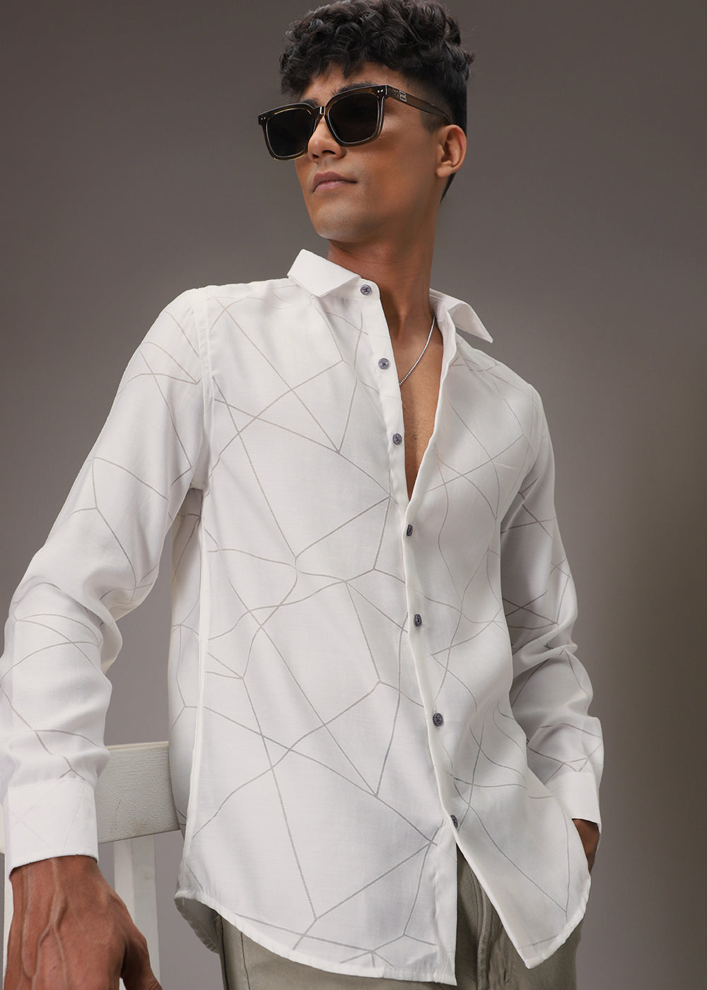 Off-White Laser Cut Shirt