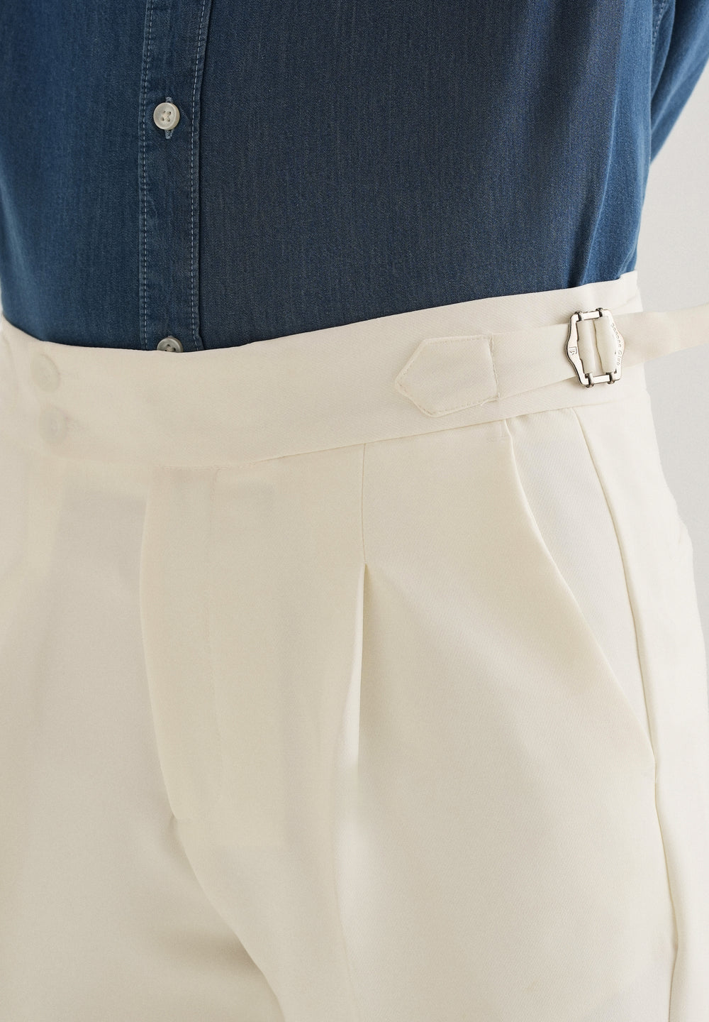 Off-White Pleated Gurkha Pant