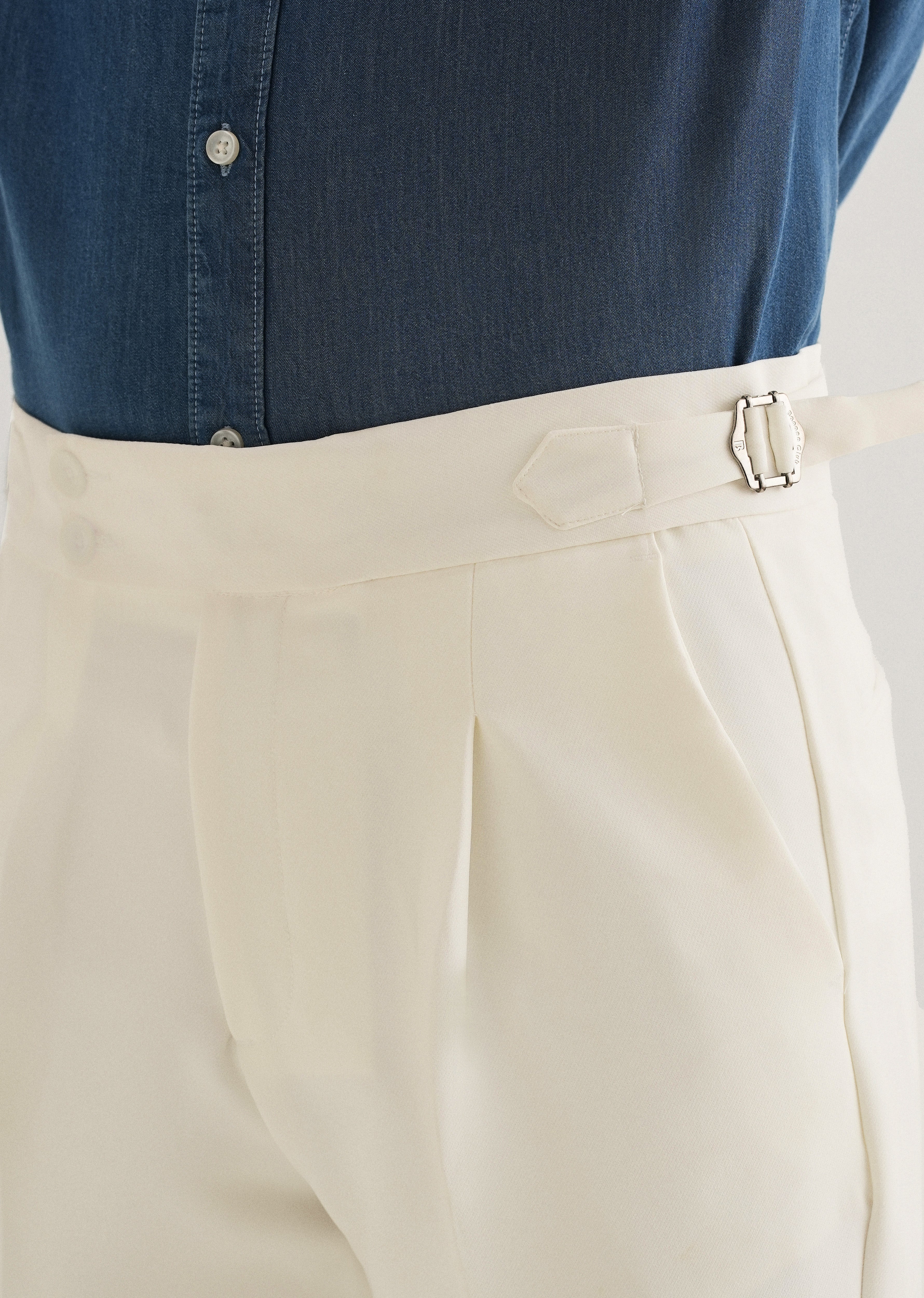 Off-White Pleated Gurkha Pant