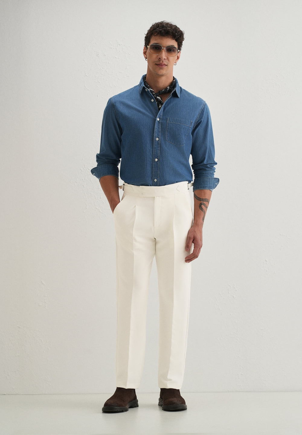 Off-White Pleated Gurkha Pant