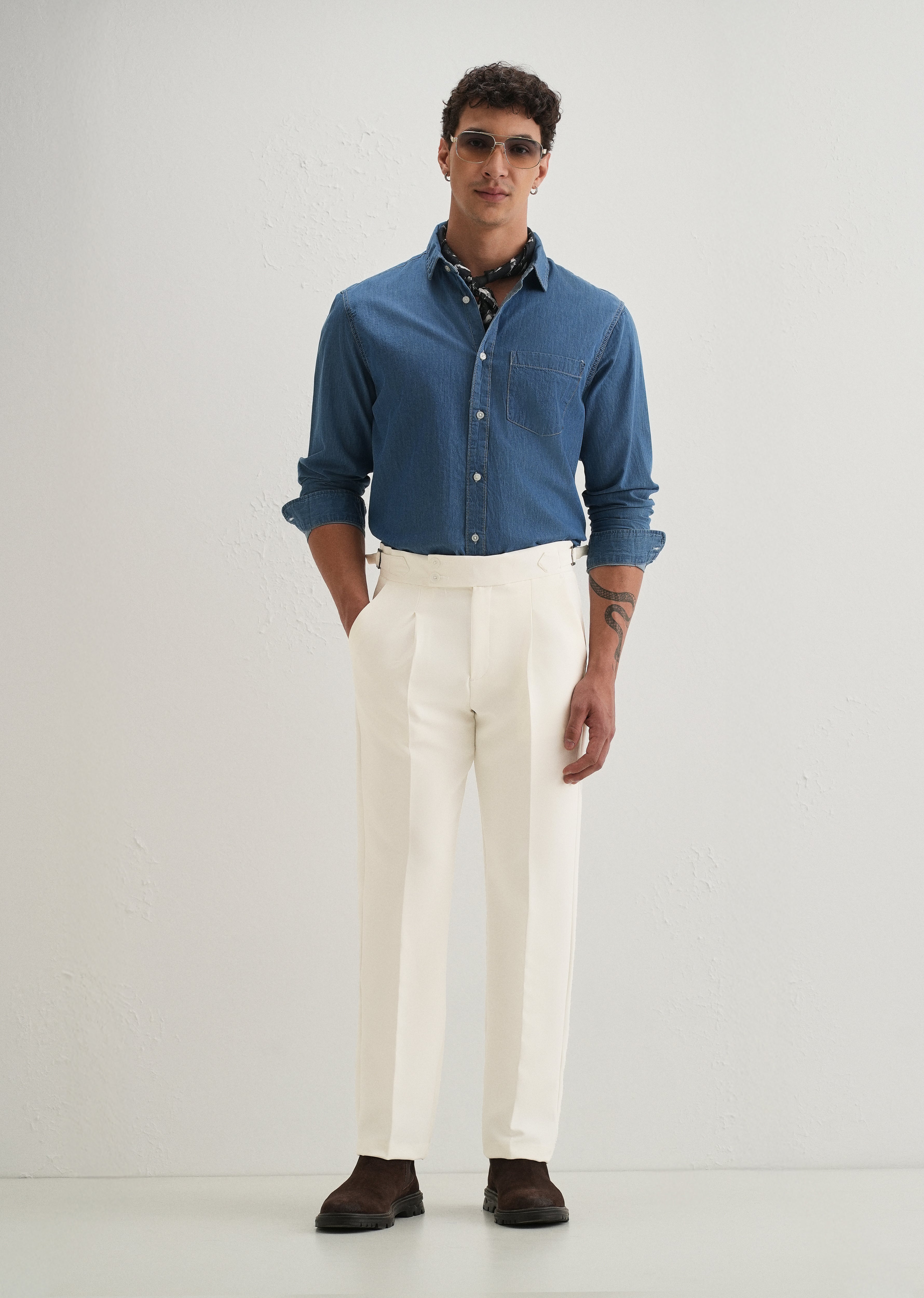 Off-White Pleated Gurkha Pant