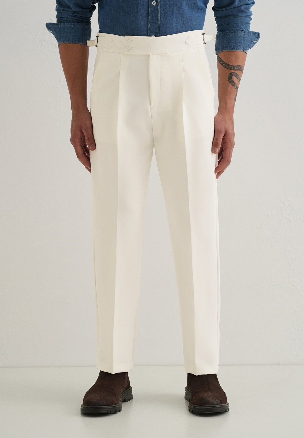 Off-White Pleated Gurkha Pant