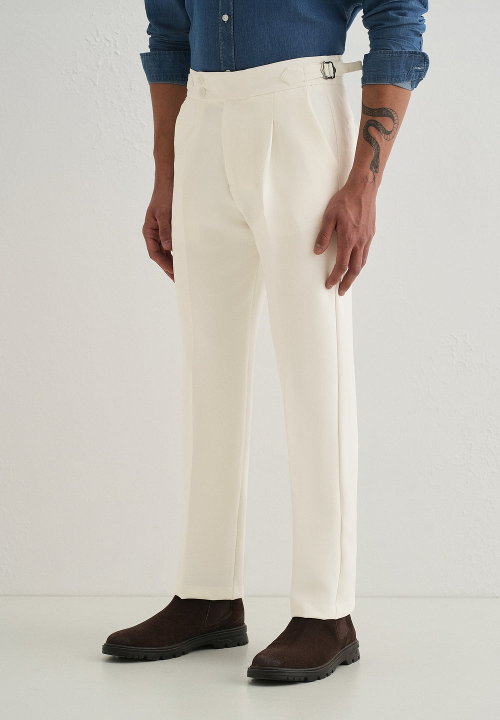 Off-White Pleated Gurkha Pant