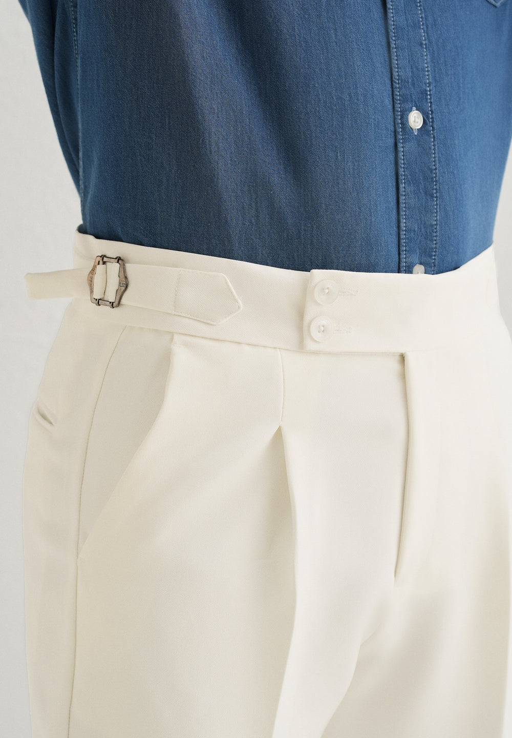 Off-White Pleated Gurkha Pant