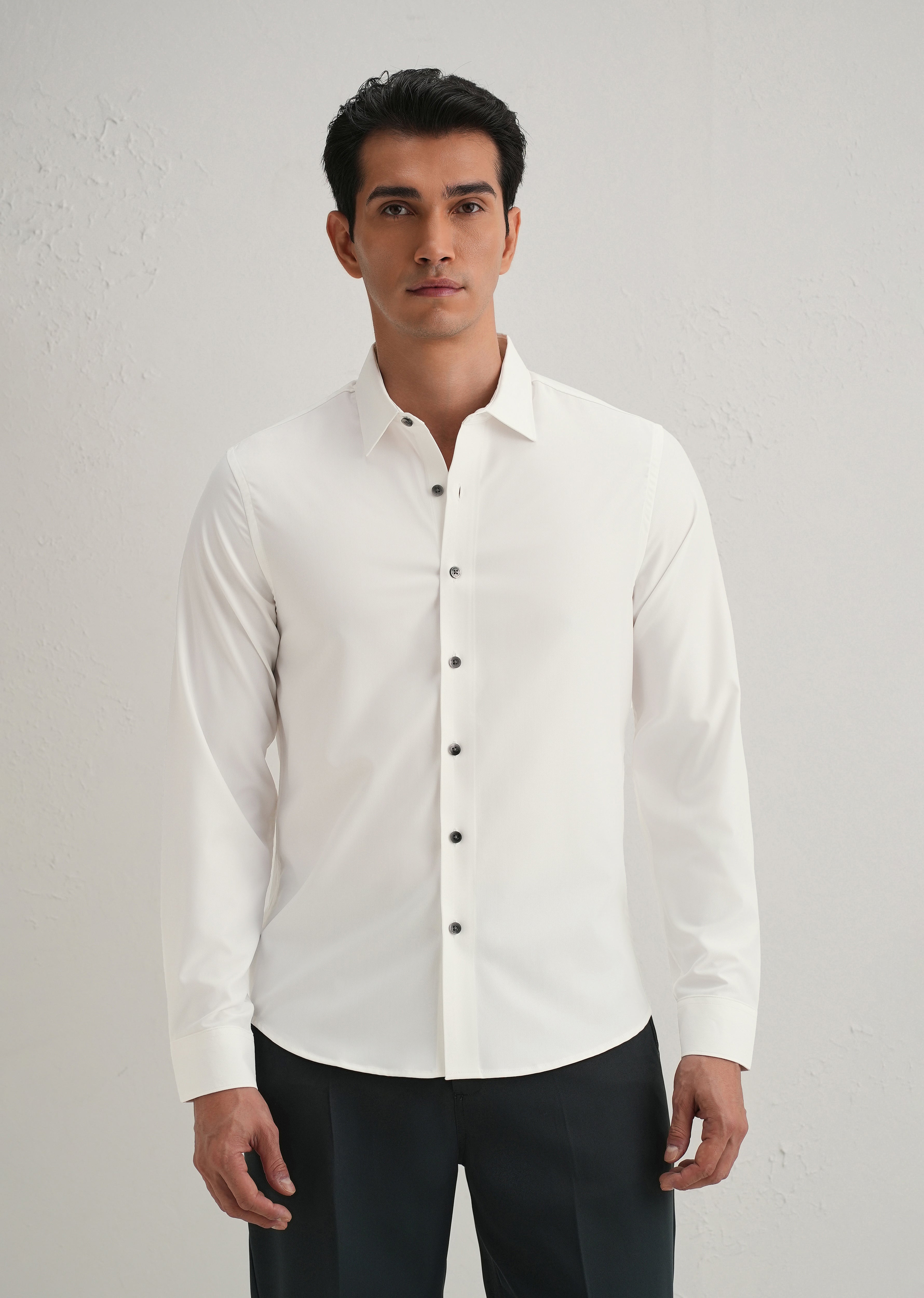 Off-White Stitchless Placket Plain Shirt