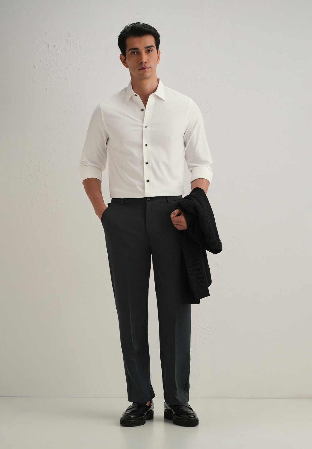 Off-White Stitchless Placket Plain Shirt
