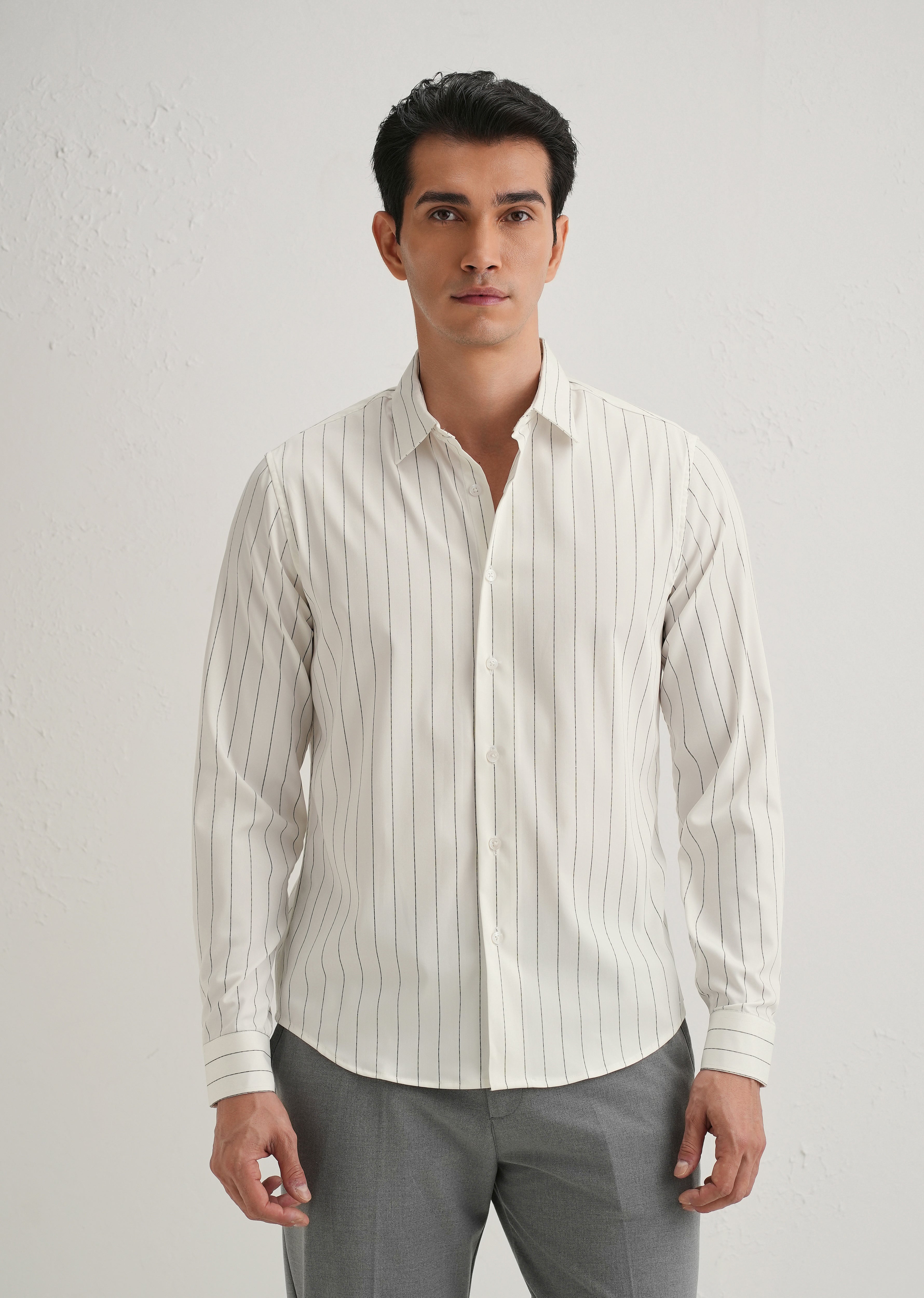 Off-White Vertical Stripe Shirt