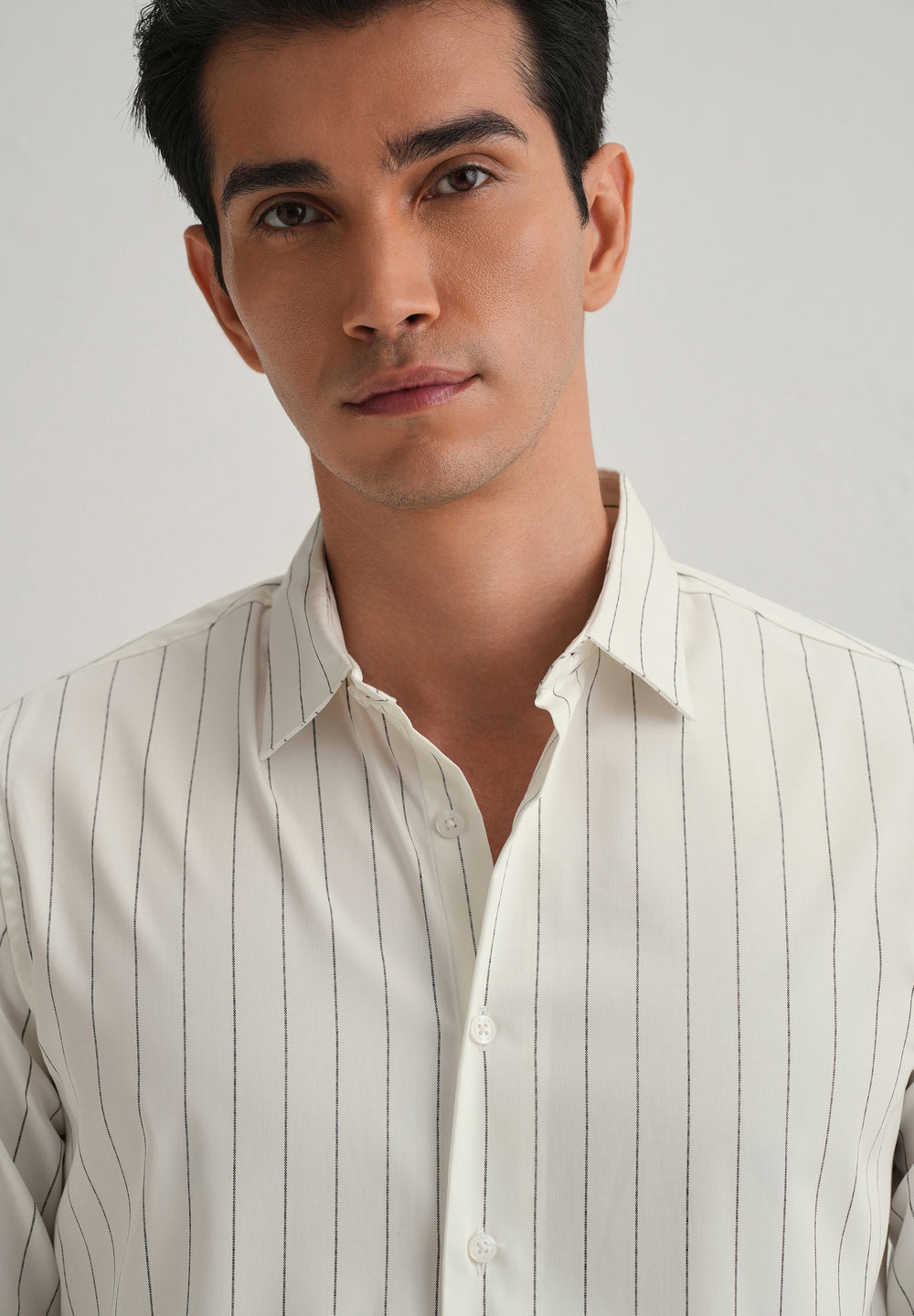 Off-White Vertical Stripe Shirt