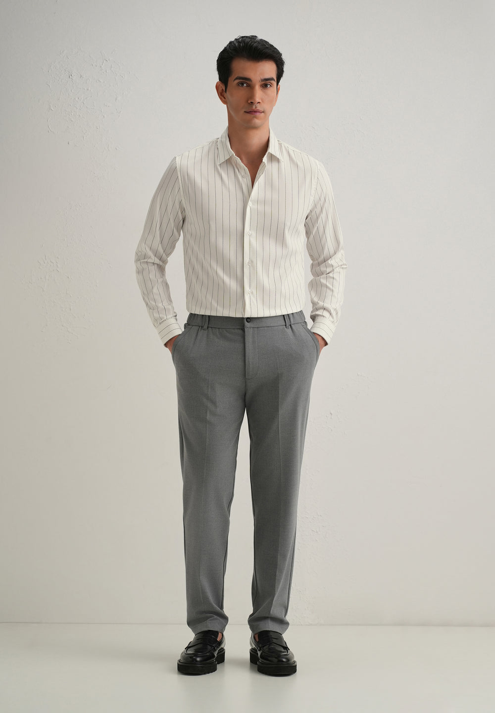 Off-White Vertical Stripe Shirt