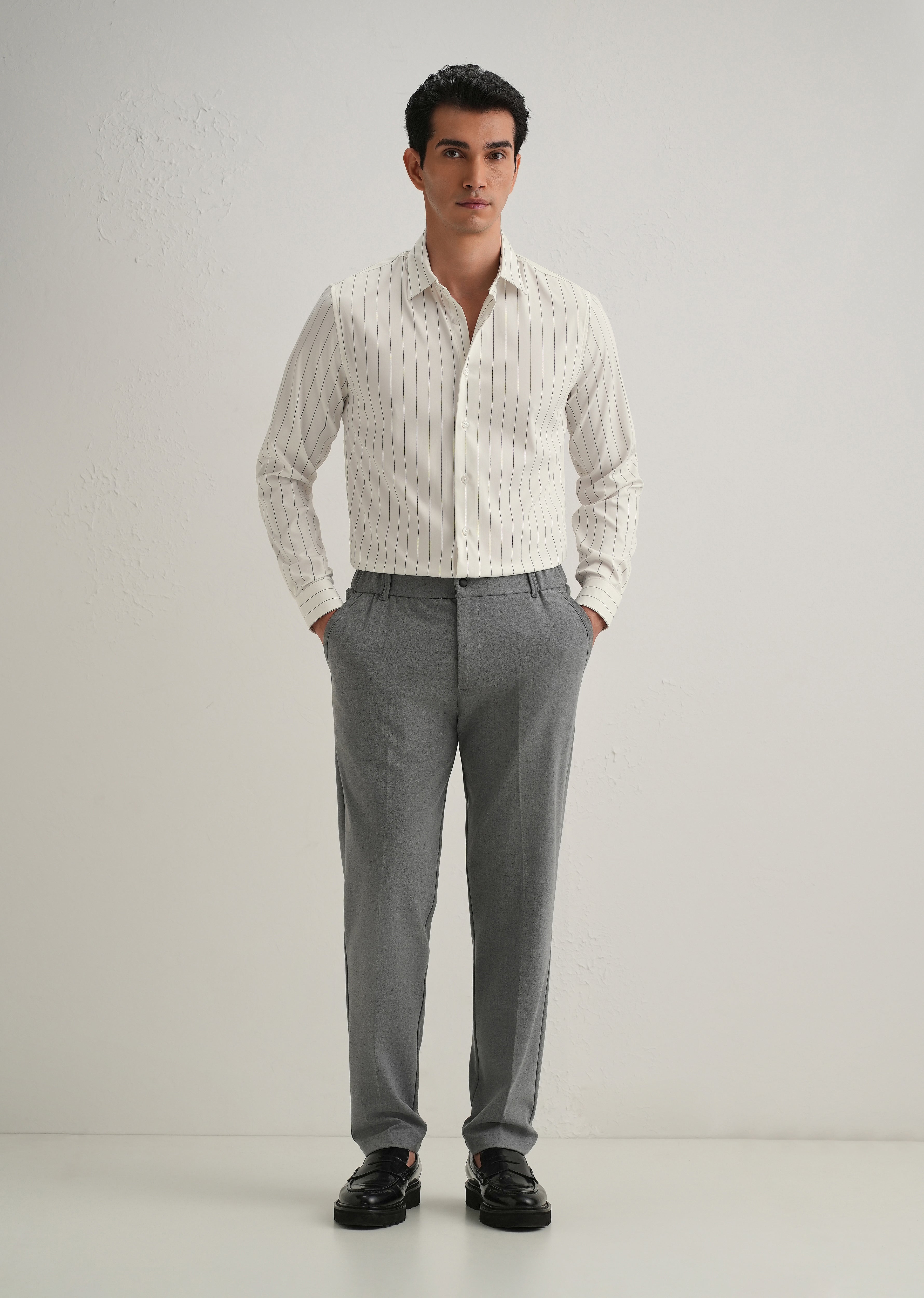 Off-White Vertical Stripe Shirt