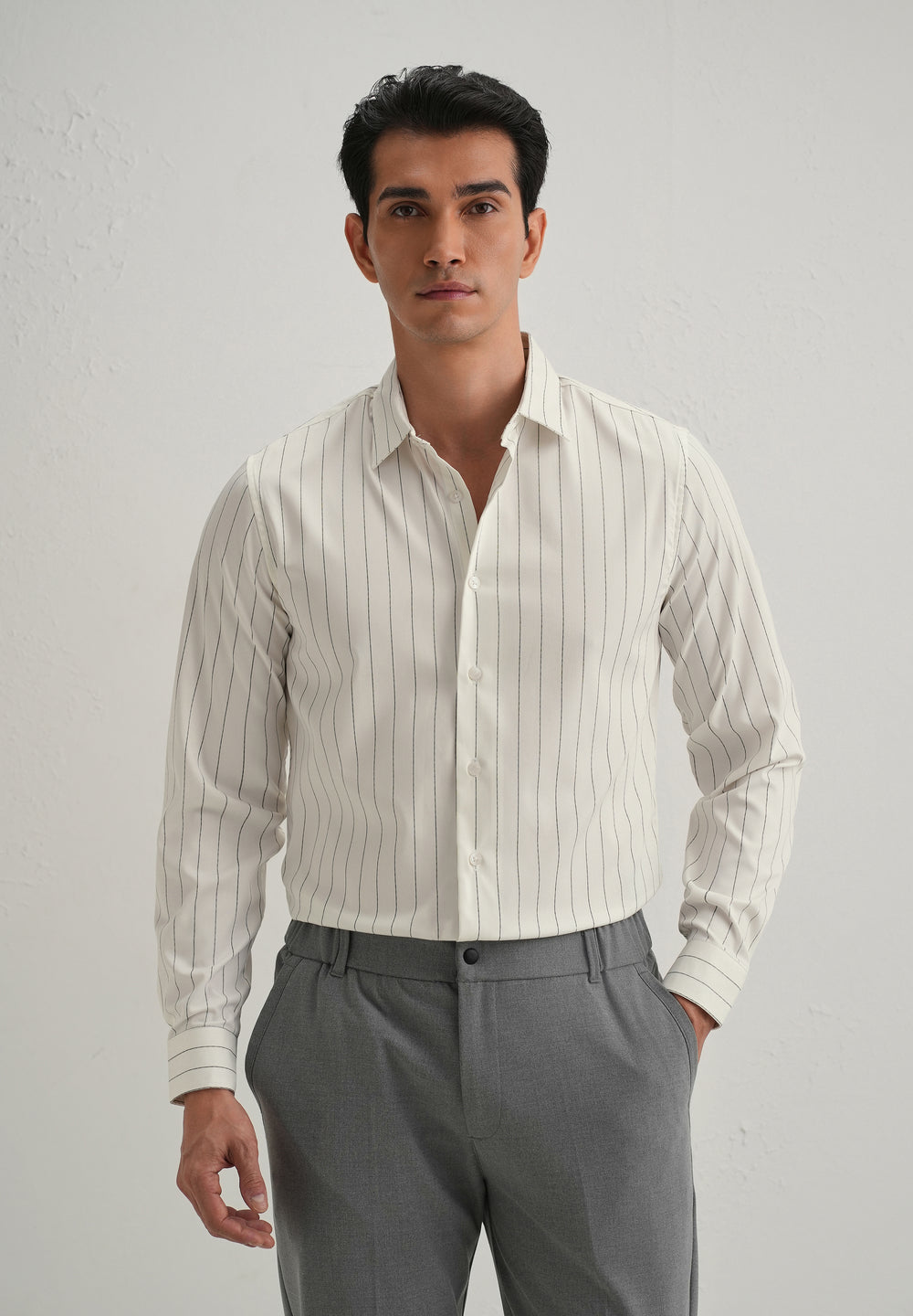 Off-White Vertical Stripe Shirt