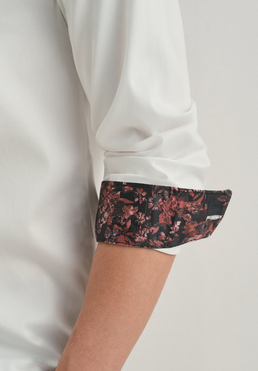 Off White Printed Cuff Shirt