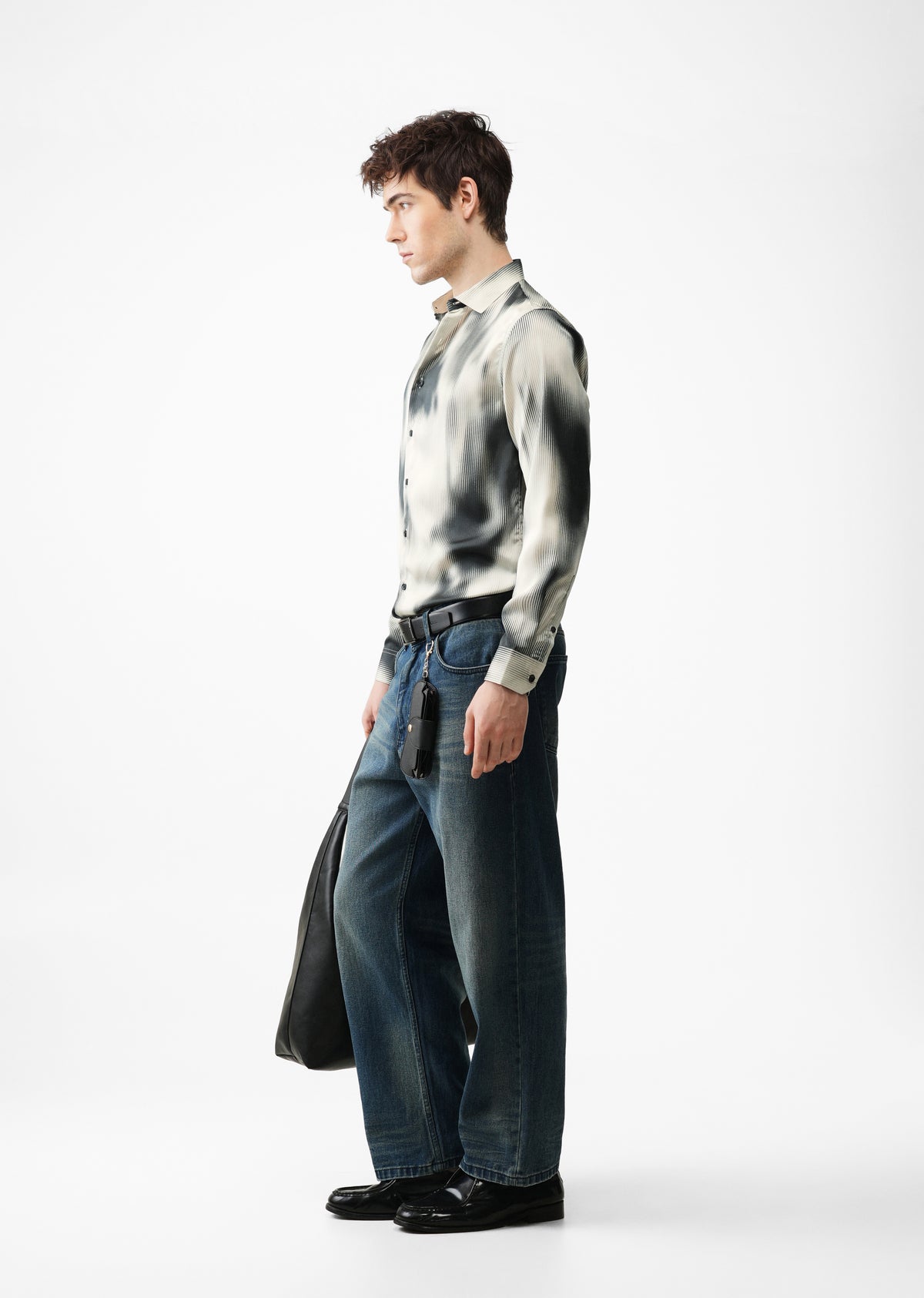 Off-White Abstract Stripe Printed Shirt