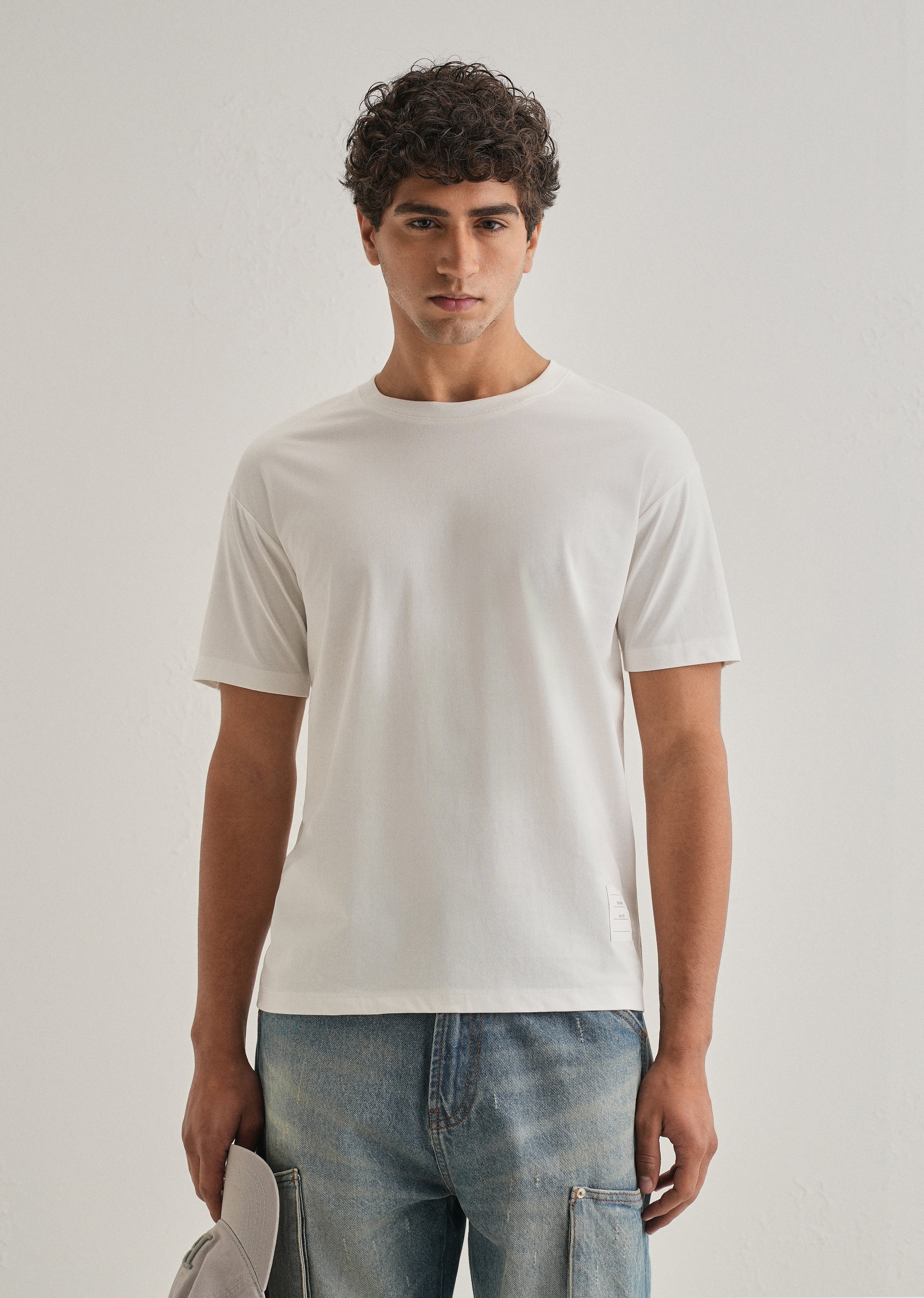 Off White Stripe Back Yoke T-shirt