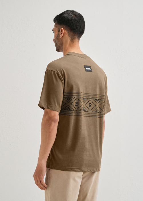 Olive Aztec Printed Oversized T-shirt