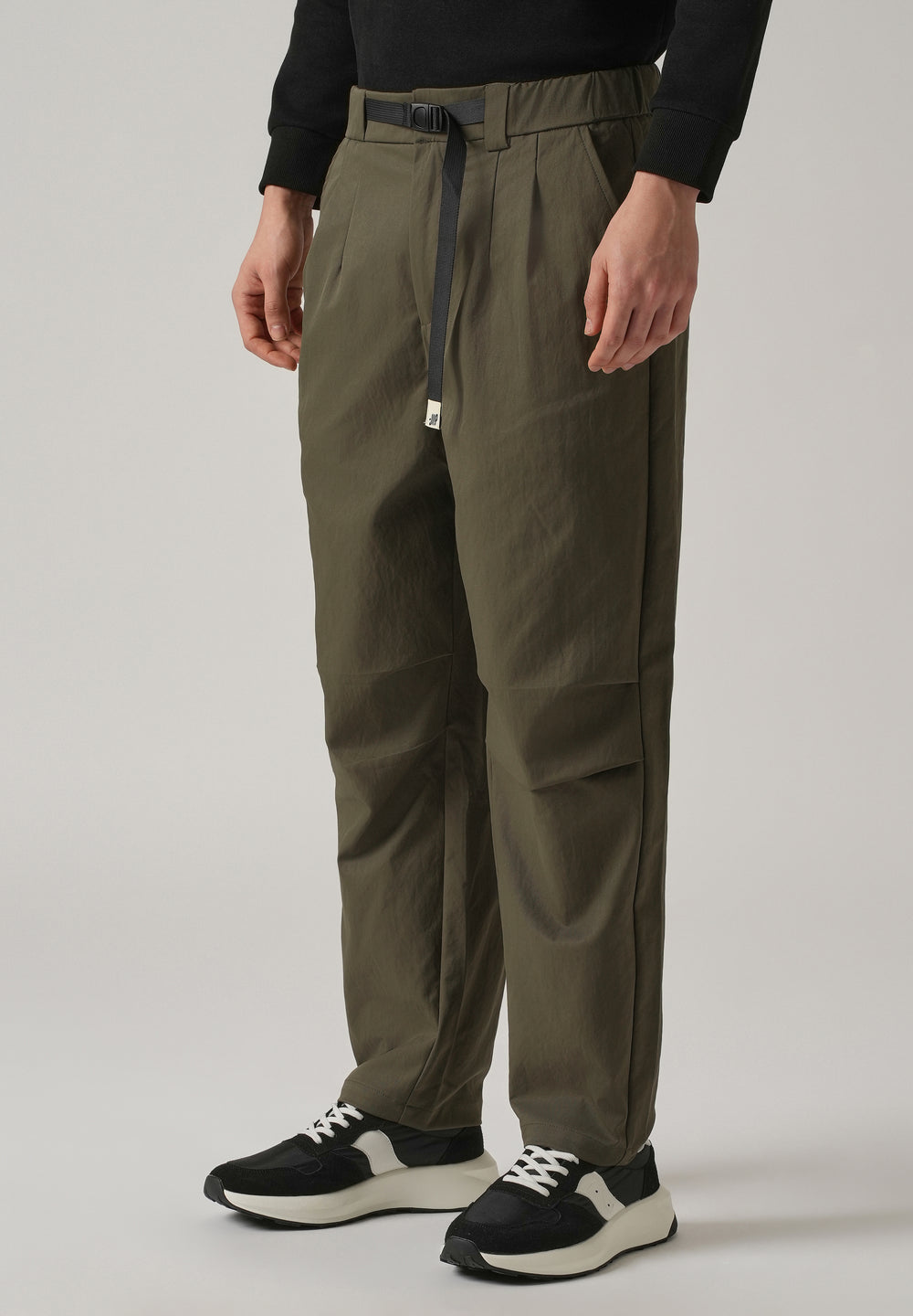 Olive Twill Belt Relaxed Fit Pant