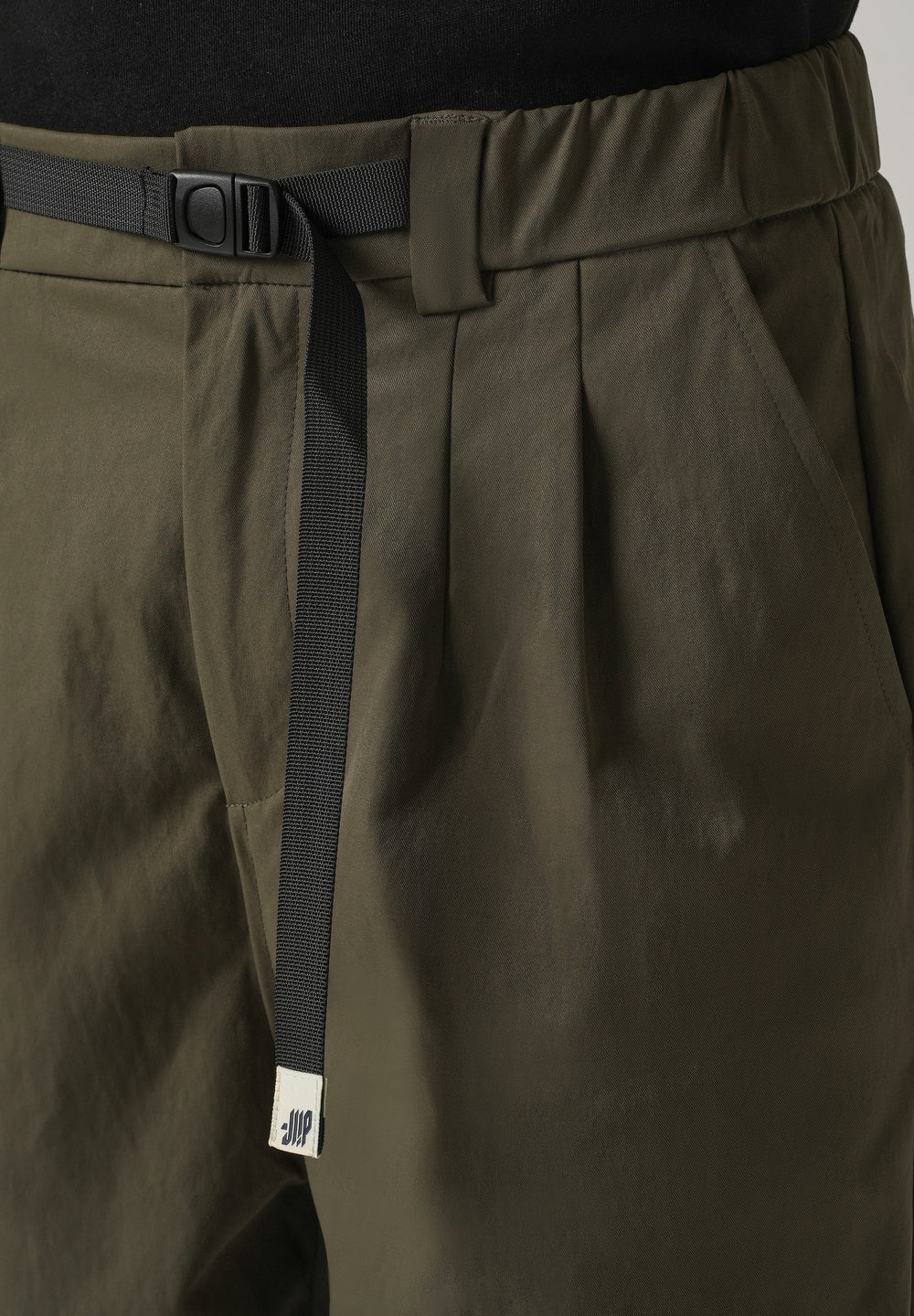 Olive Twill Belt Relaxed Fit Pant