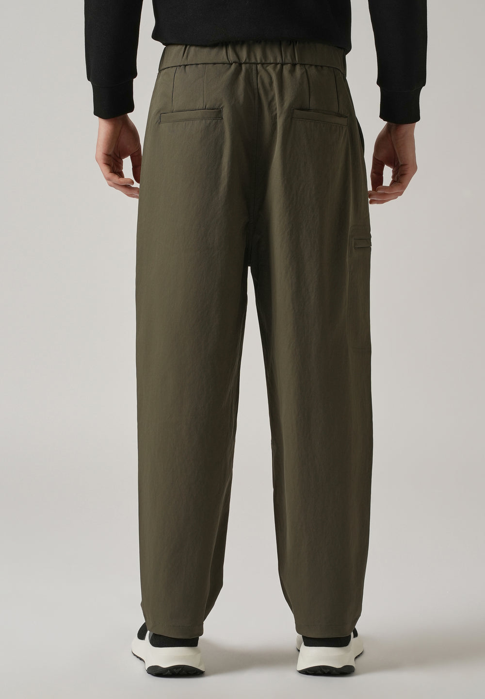 Olive Twill Belt Relaxed Fit Pant