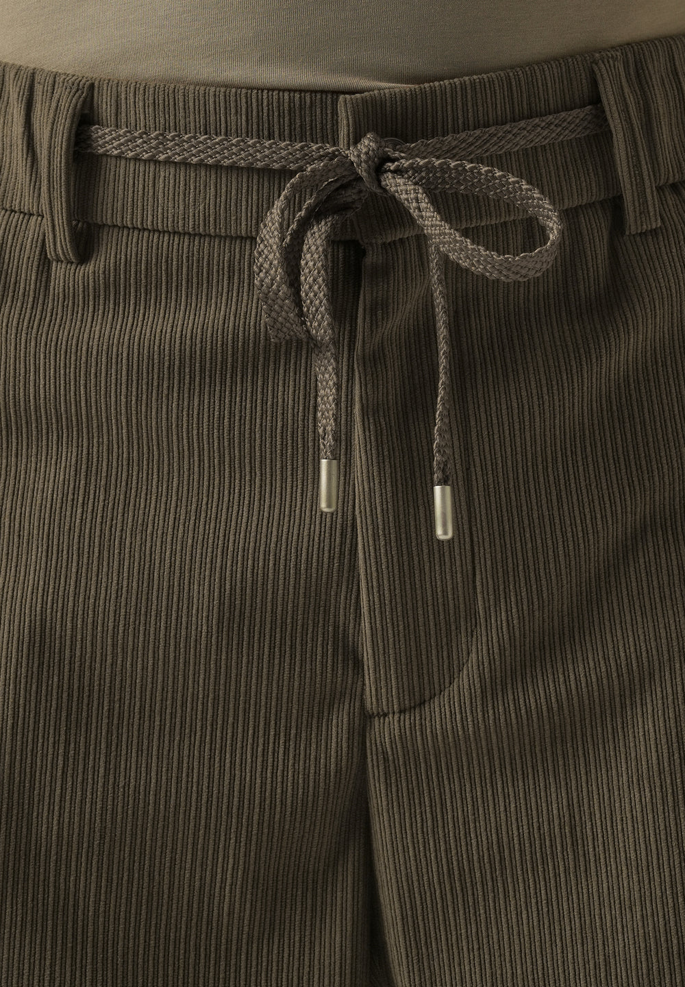 Olive Brown Corduroy Drawstring Pant