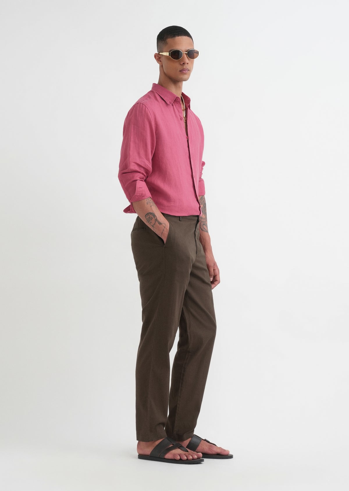 Dark Olive Semi-Elasticated Trouser