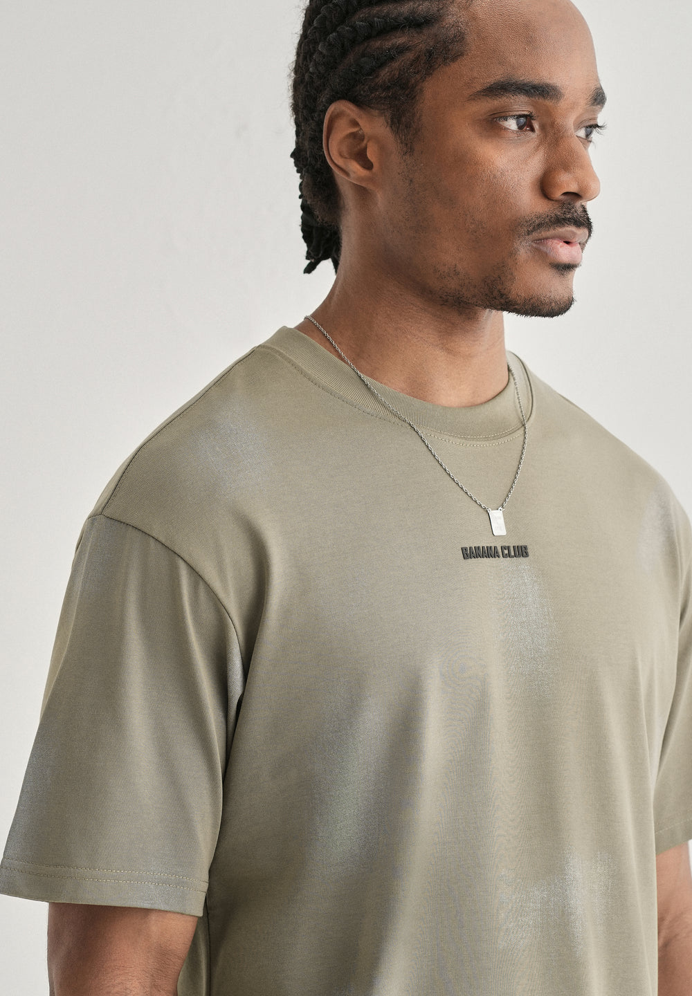 Olive Brushstroke Oversized T-shirt