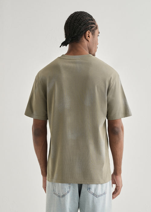 Olive Brushstroke Oversized T-shirt