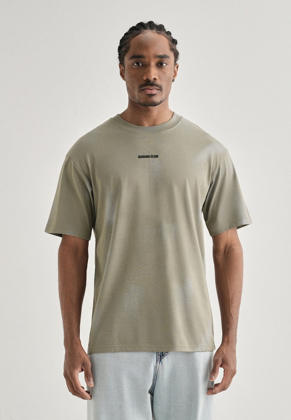 Olive Brushstroke Oversized T-shirt