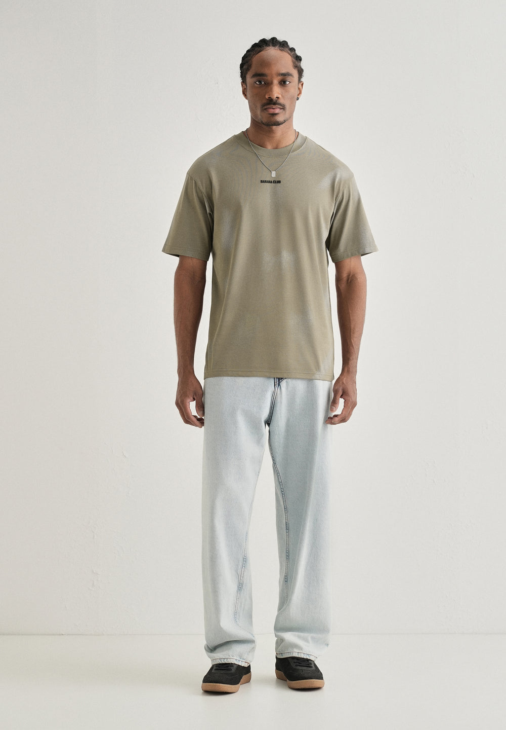 Olive Brushstroke Oversized T-shirt