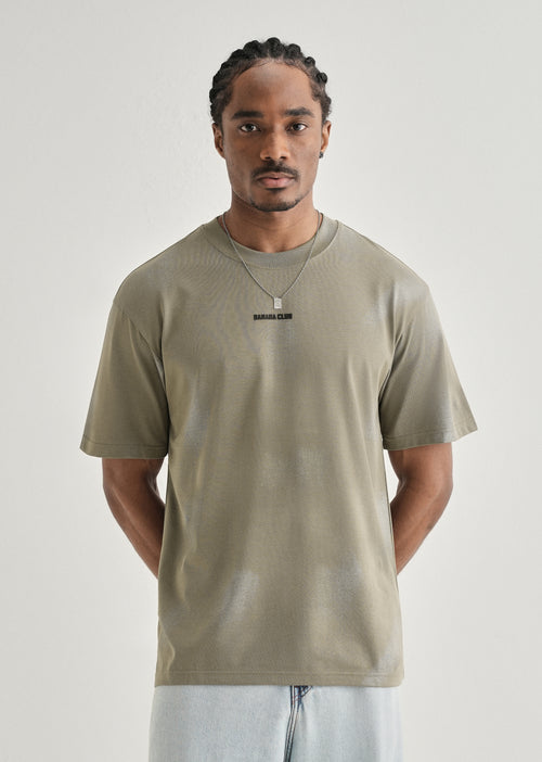 Olive Brushstroke Oversized T-shirt