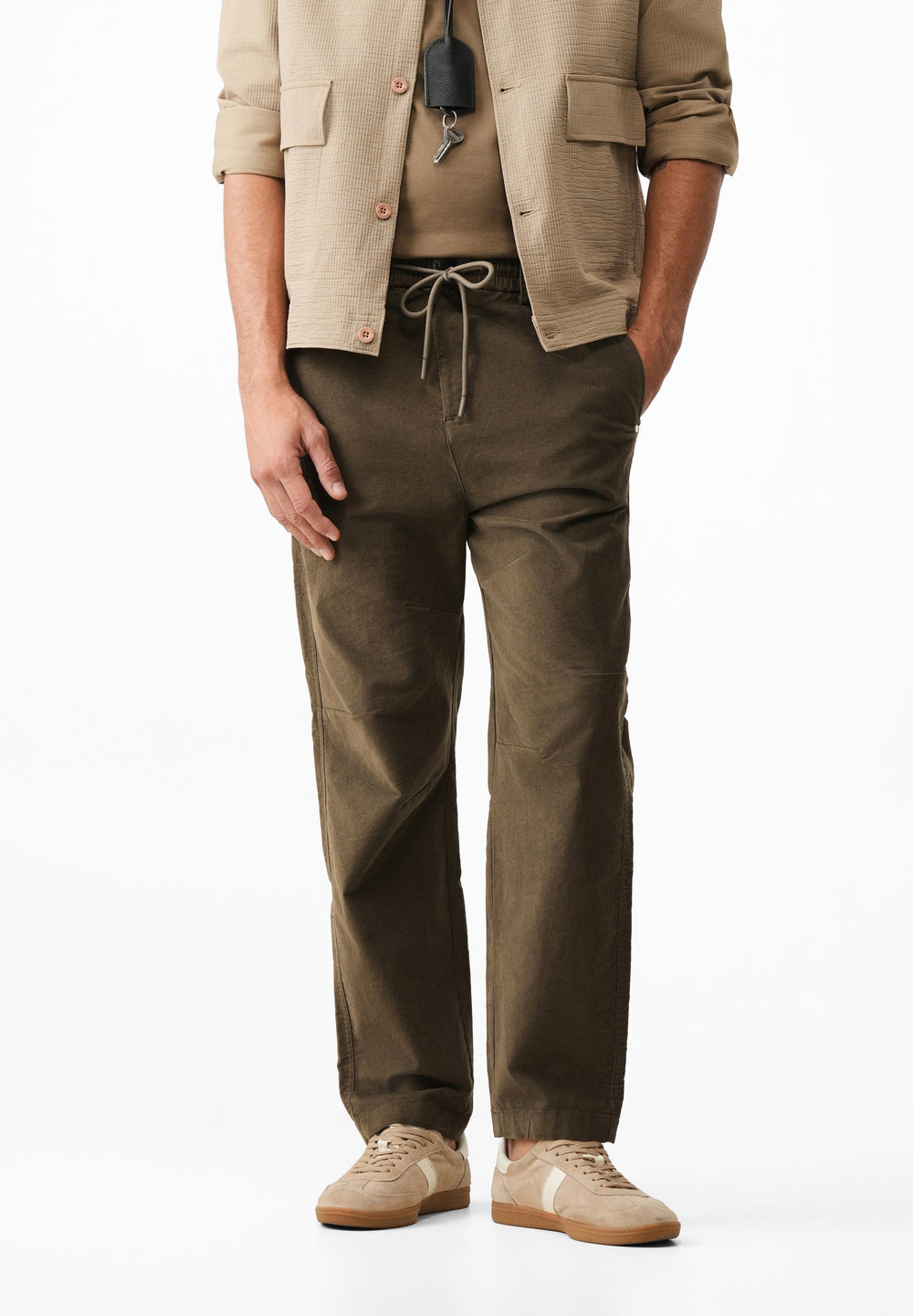 Dark Olive Drawstring Pant