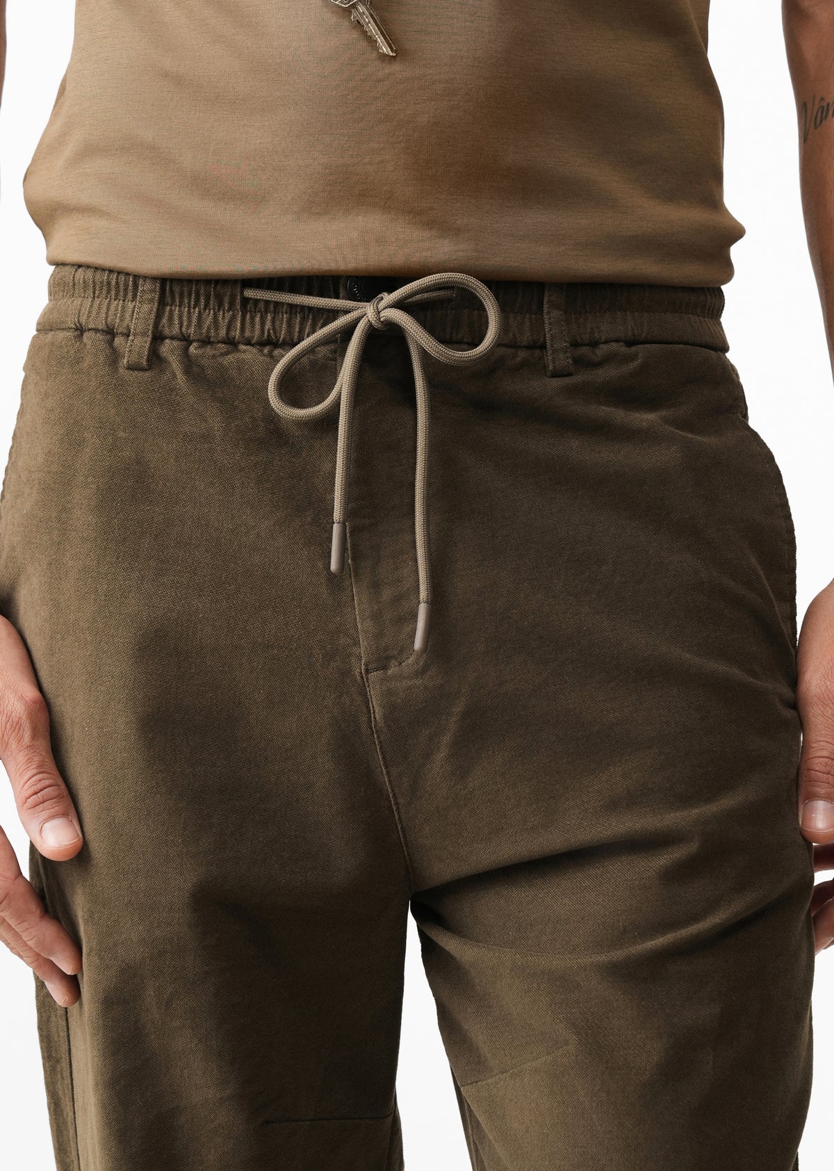 Dark Olive Drawstring Pant