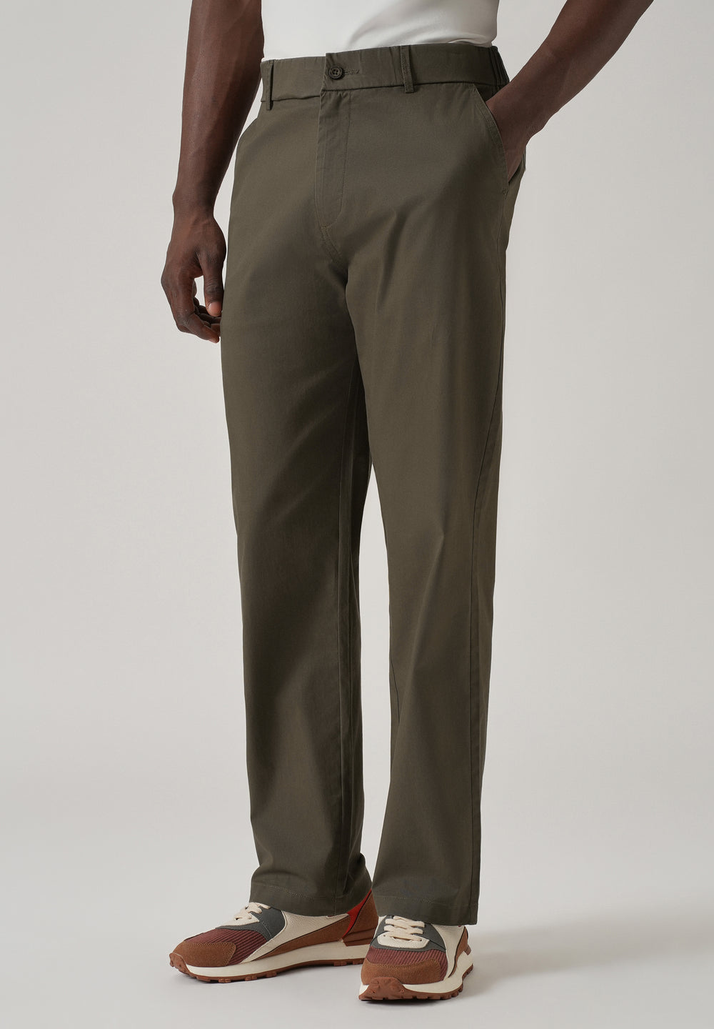 Baggy Fit Olive Green Chinos