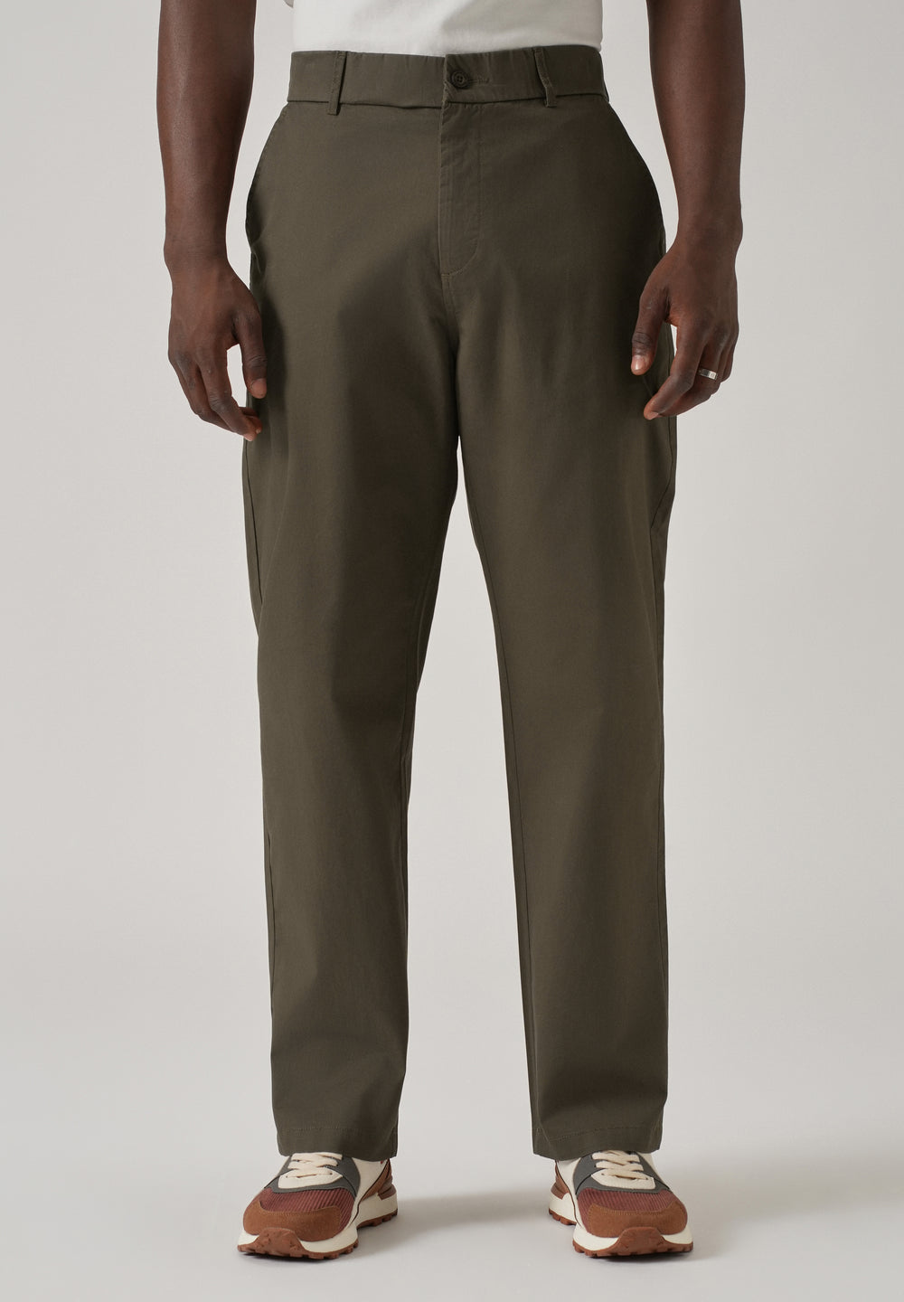 Baggy Fit Olive Green Chinos