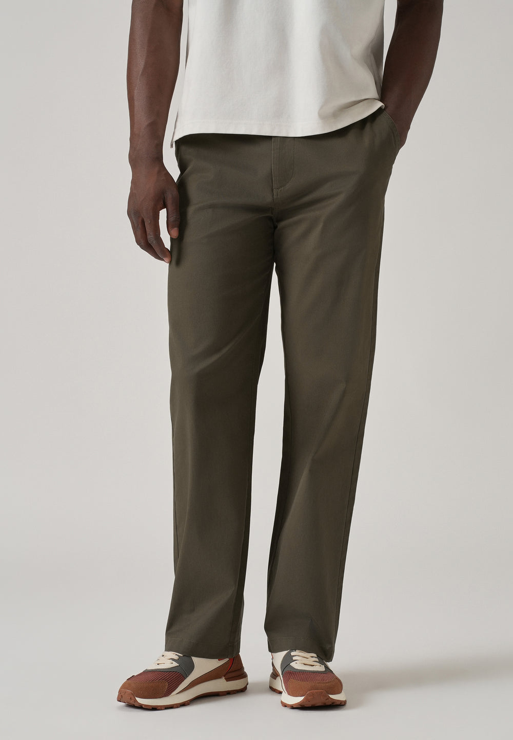 Baggy Fit Olive Green Chinos