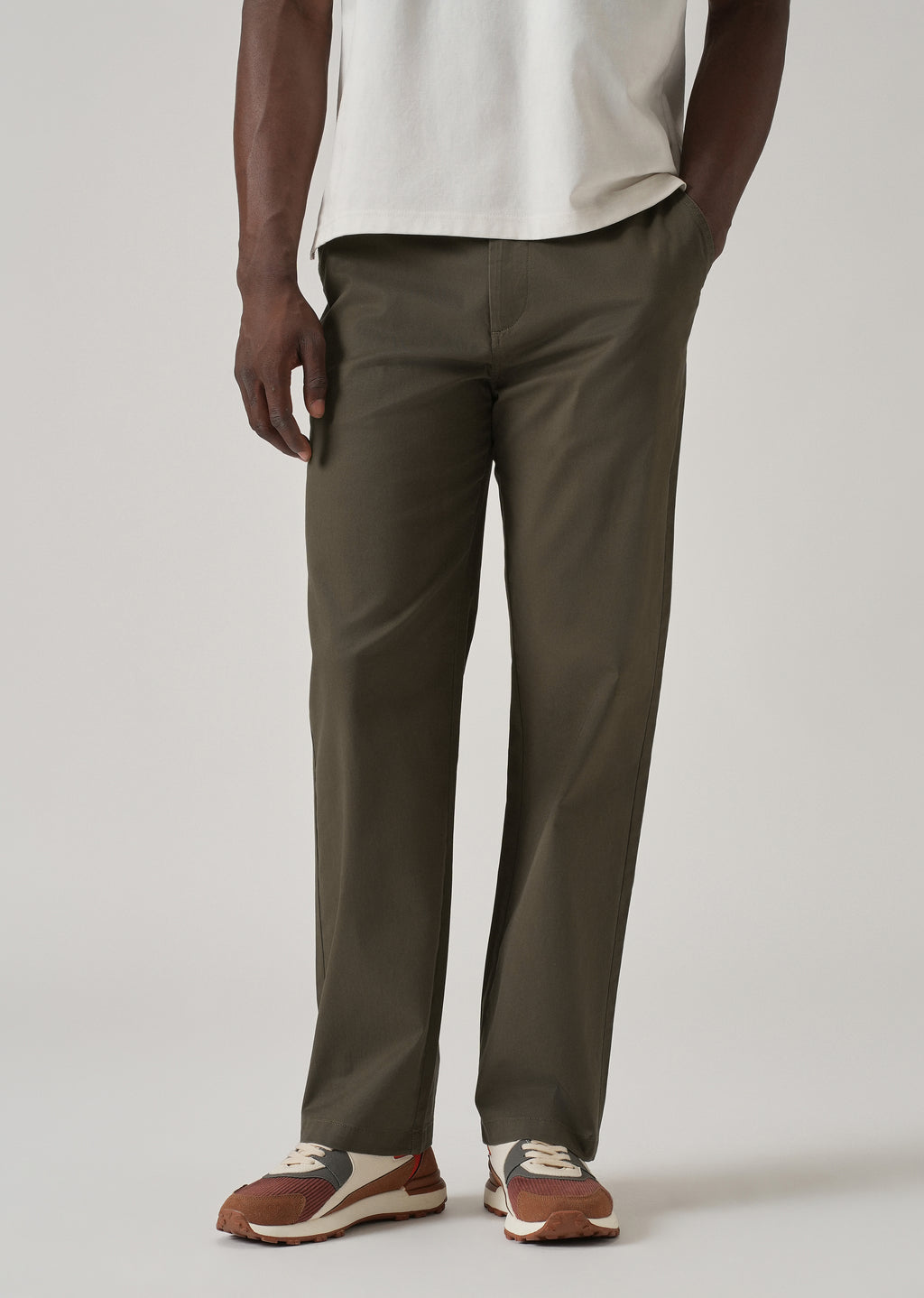 Baggy Fit Olive Green Chinos