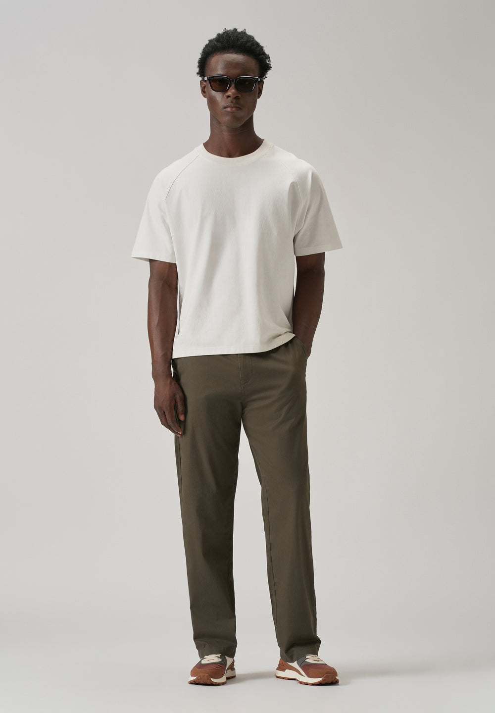 Baggy Fit Olive Green Chinos