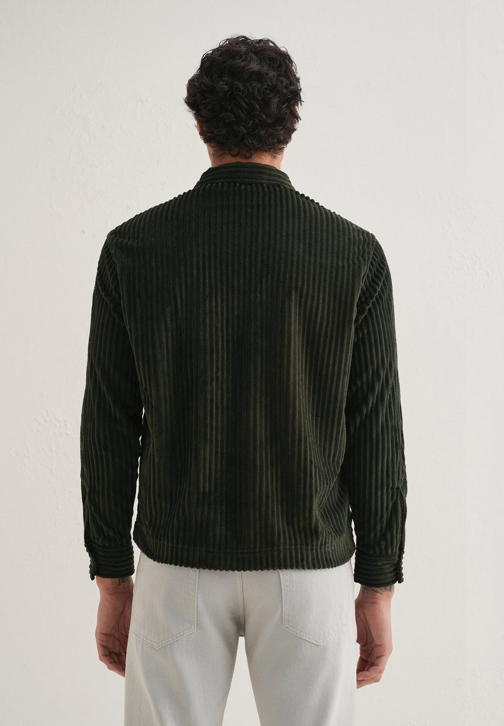 Olive Green Corduroy Shacket