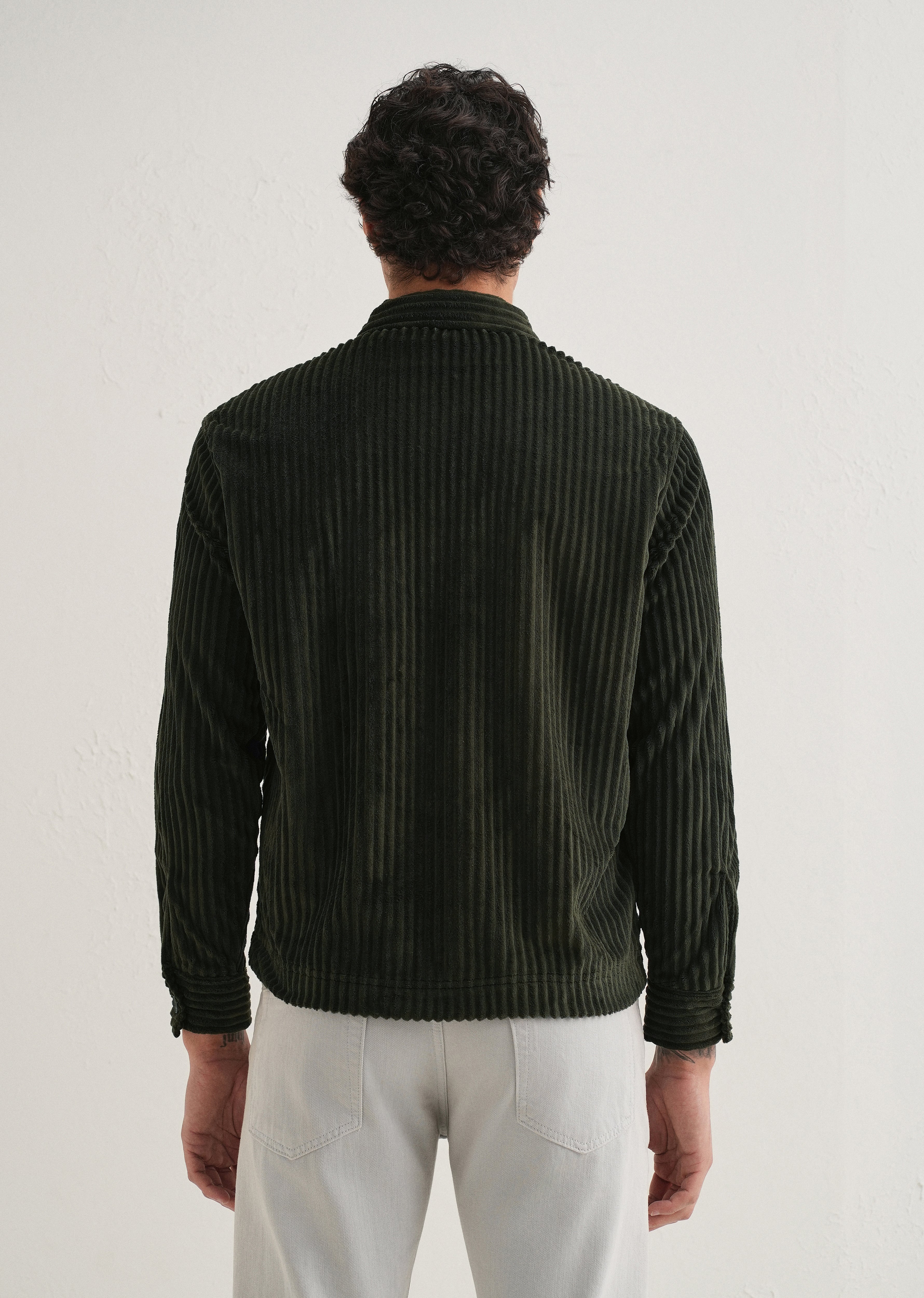 Olive Green Corduroy Shacket