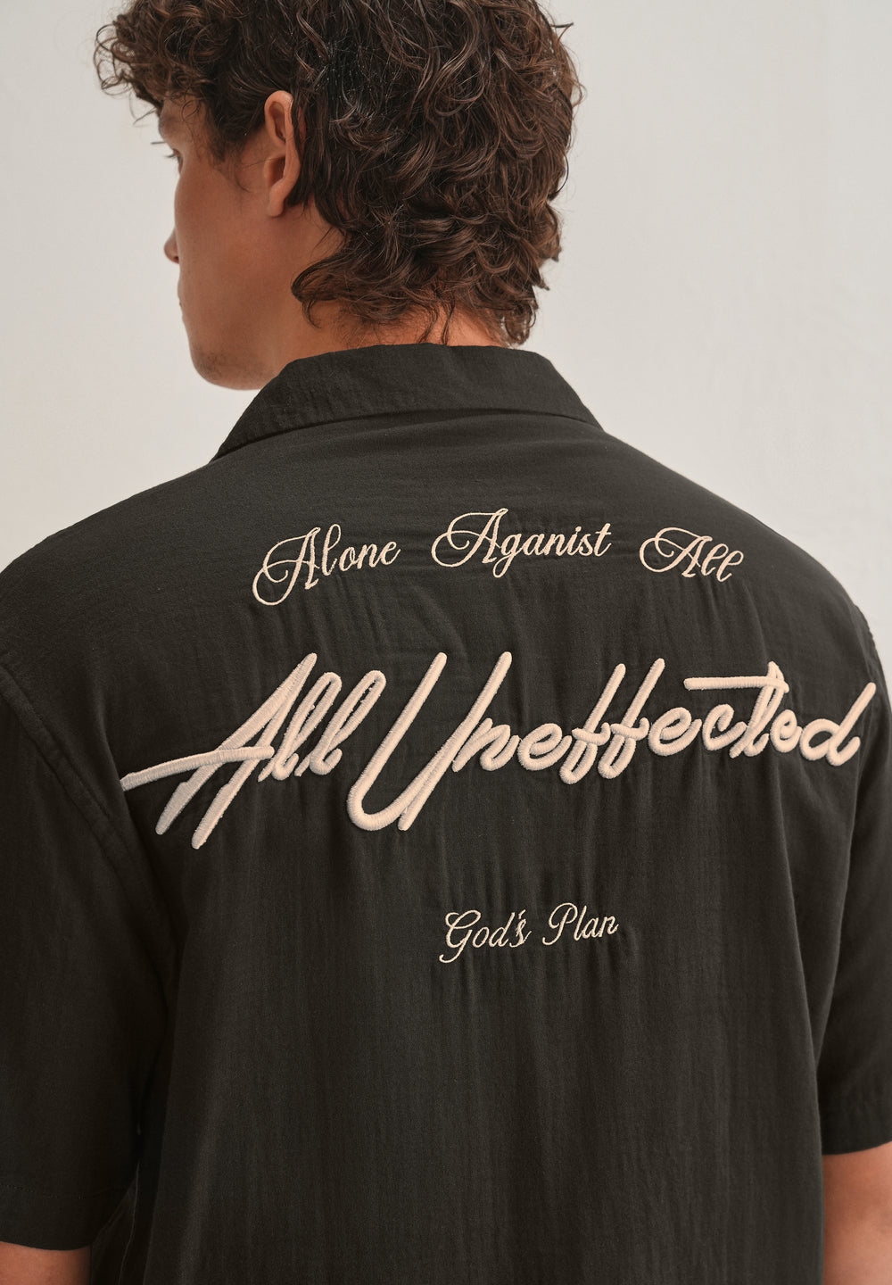 Olive Green Embroidered Double Cloth Cotton Shirt