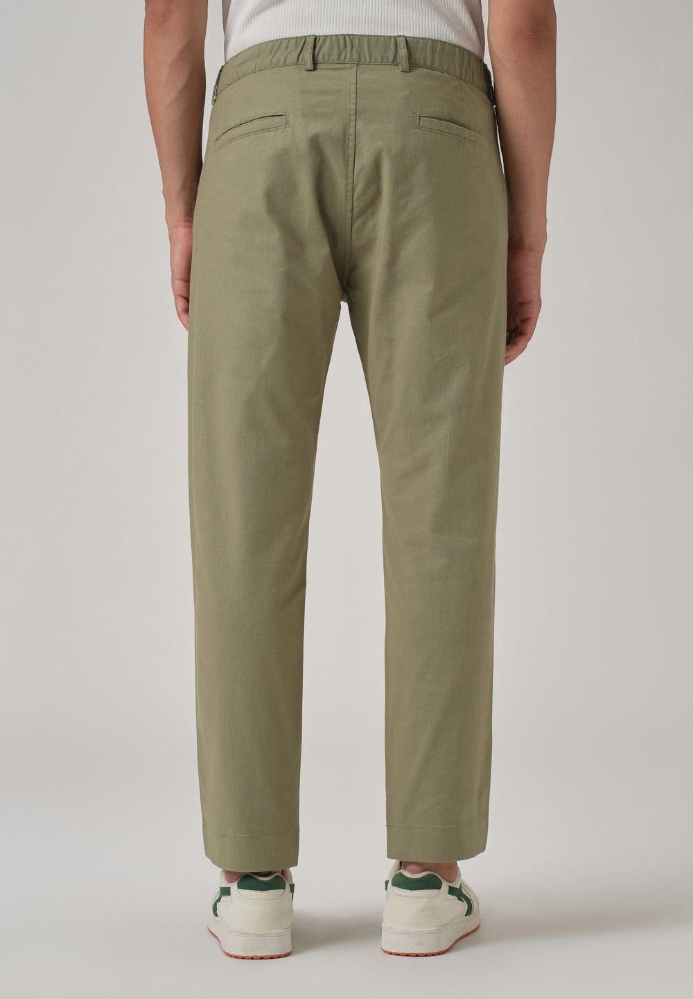 Olive Green Cotton Trouser
