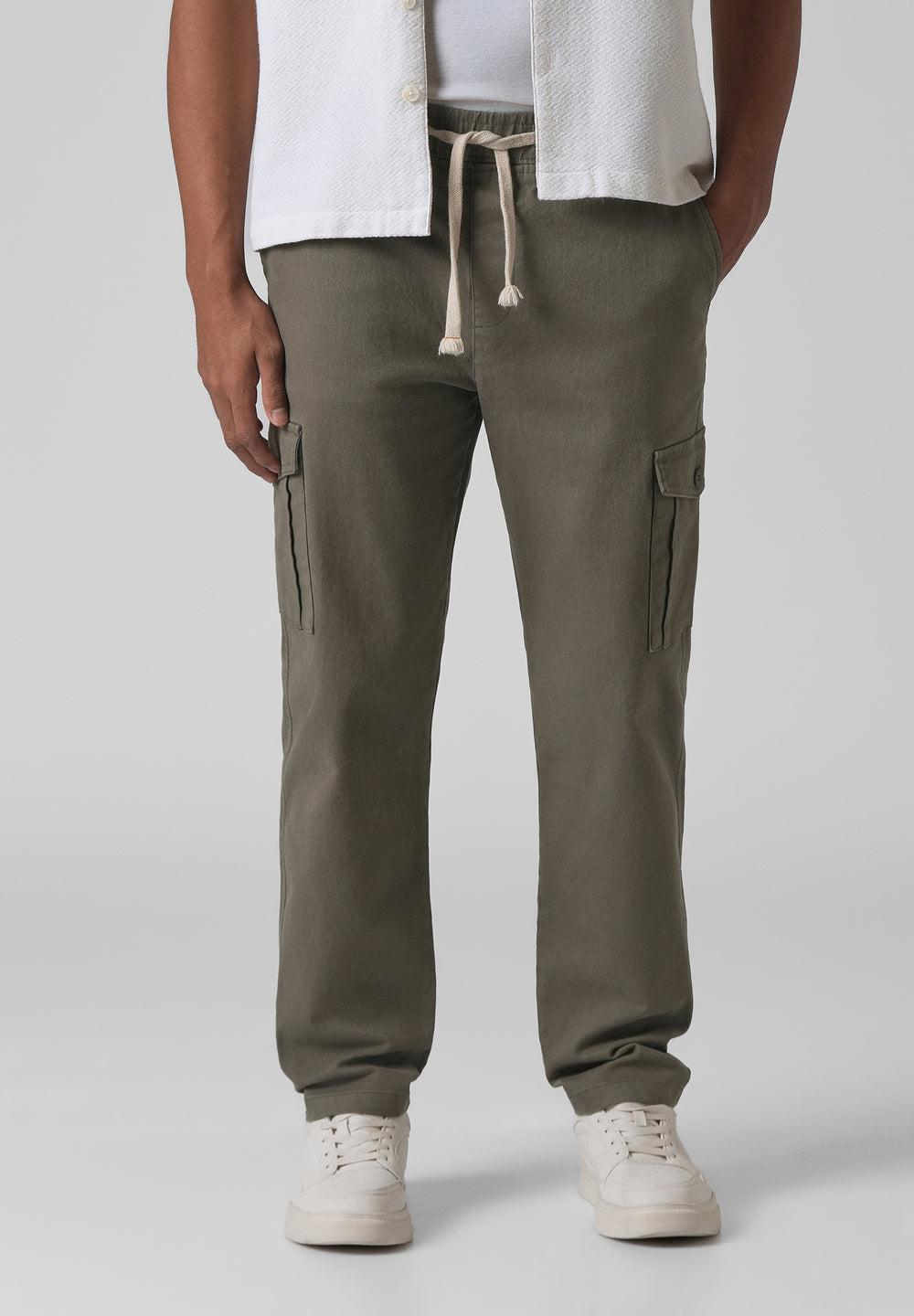 Olive Green Regular Fit Cargo Pant